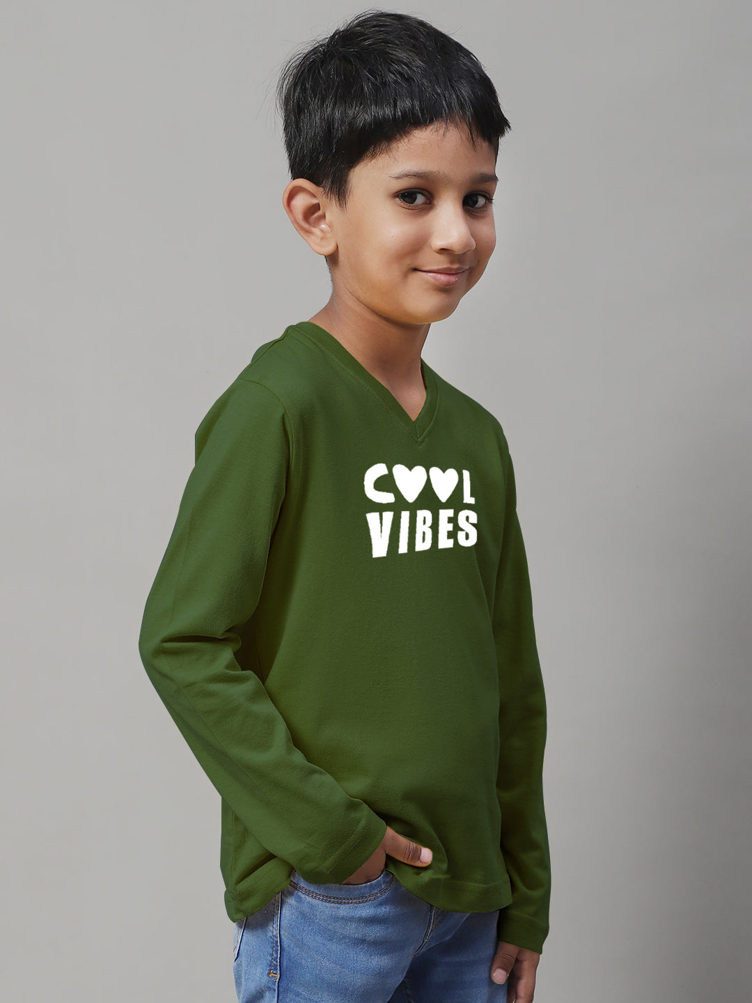 Boys Cool Vibes Full Sleeves Printed T-Shirt - Friskers