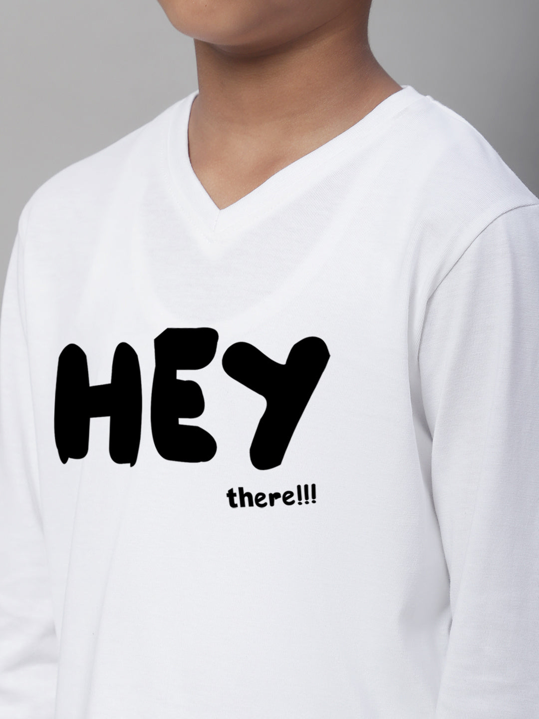 Boys Hey Full Sleeves Printed T-Shirt - Friskers