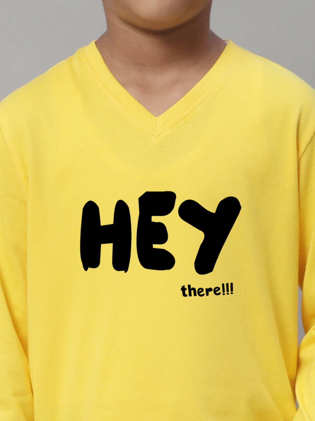 Boys Hey Full Sleeves Printed T-Shirt - Friskers