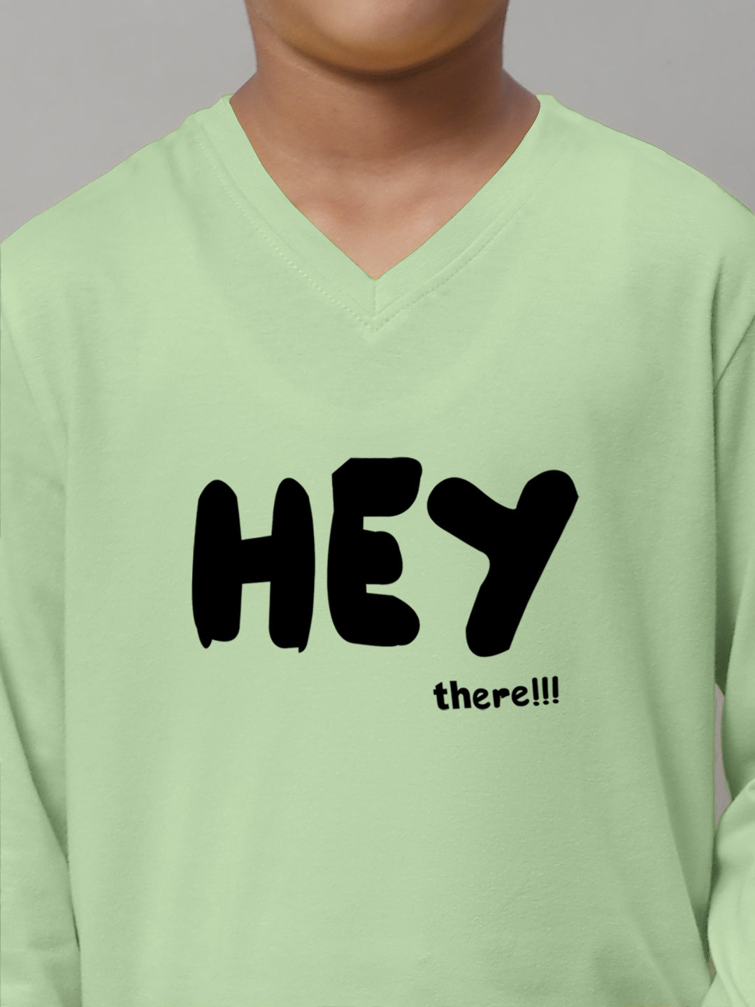 Boys Hey Full Sleeves Printed T-Shirt - Friskers