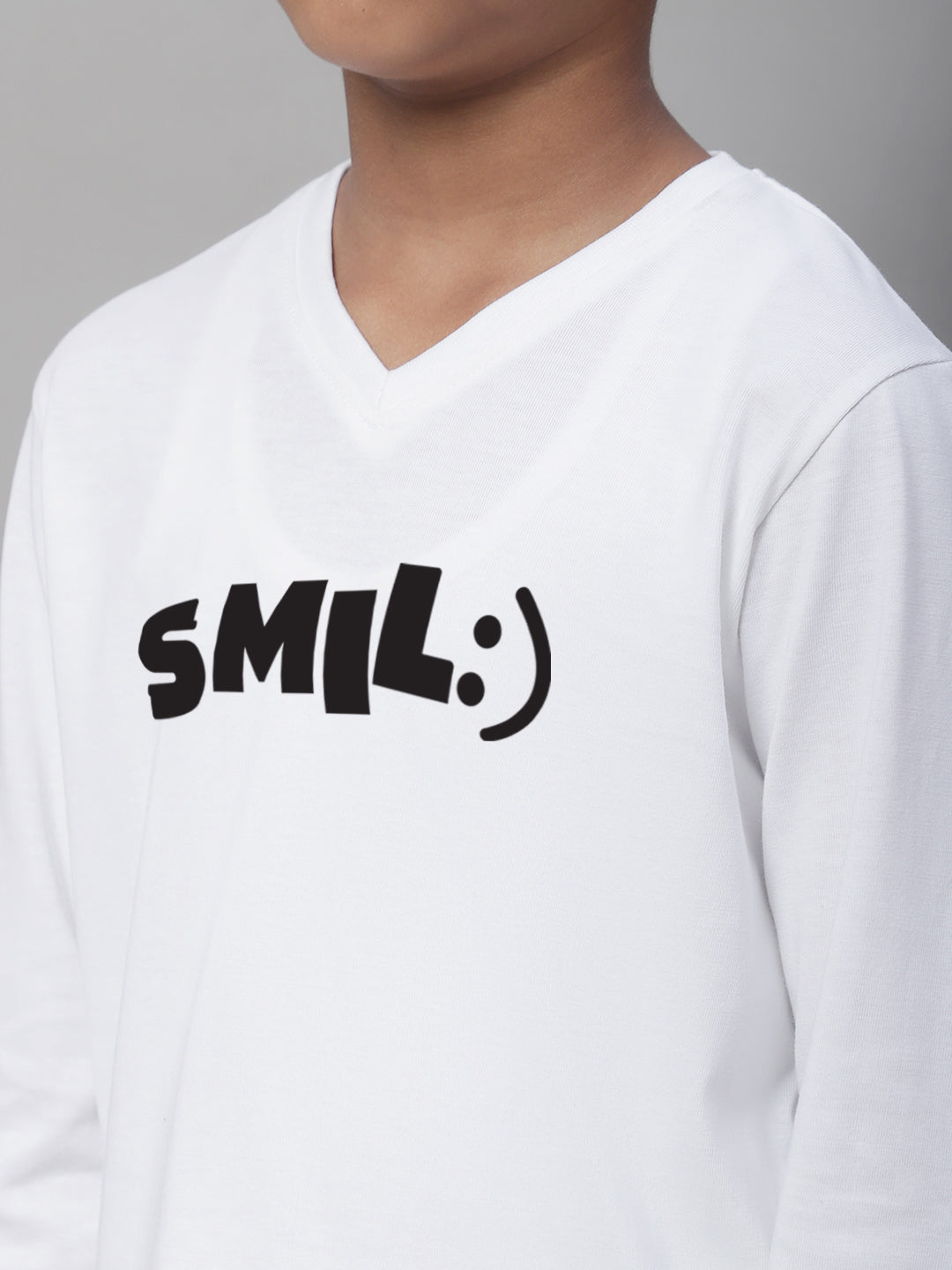 Boys Smile Full Sleeves Printed T-Shirt - Friskers