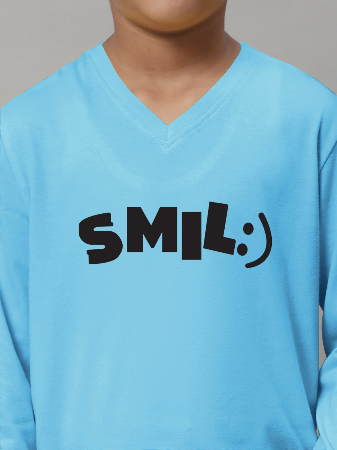 Boys Smile Full Sleeves Printed T-Shirt - Friskers