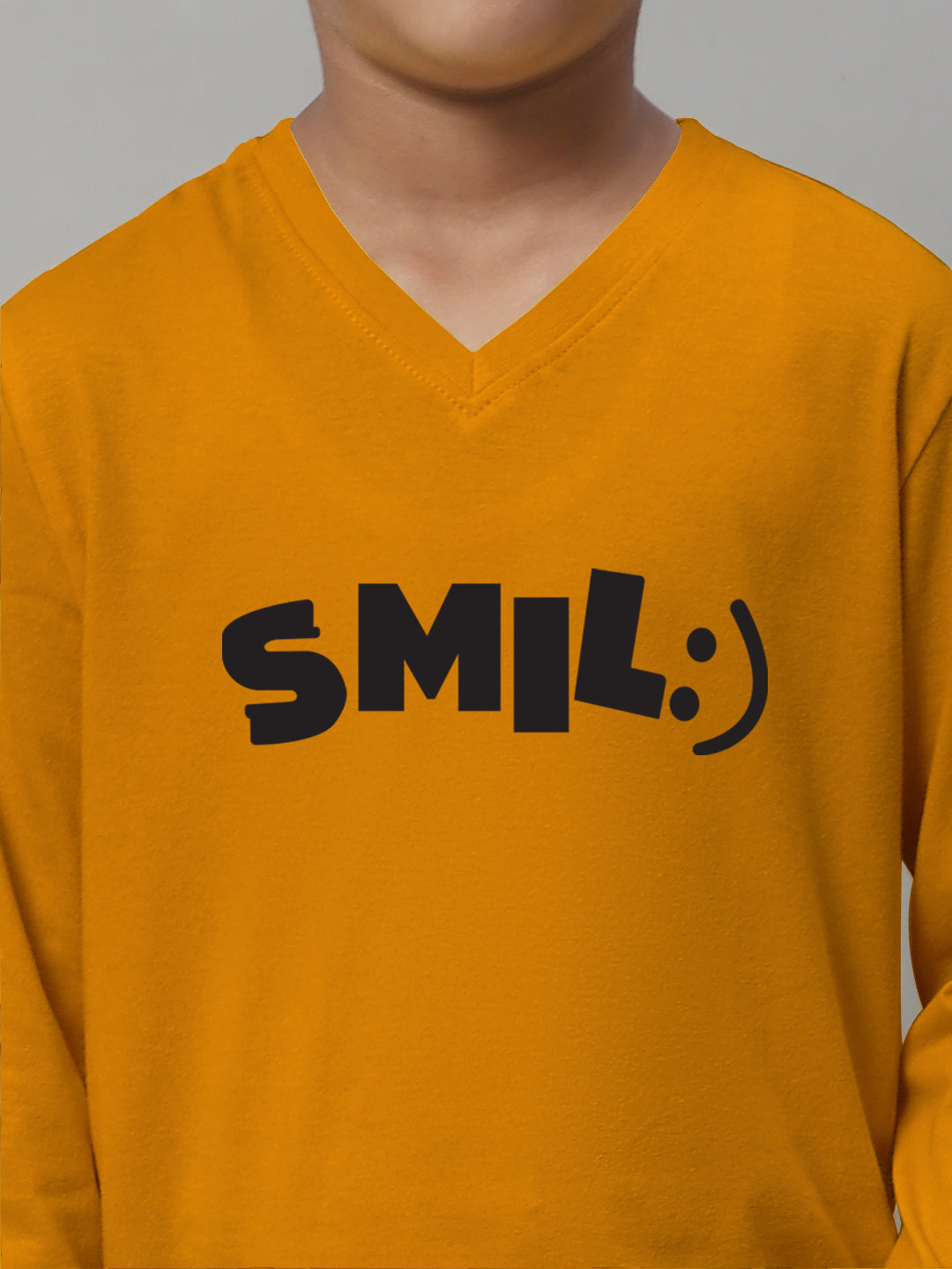 Boys Smile Full Sleeves Printed T-Shirt - Friskers