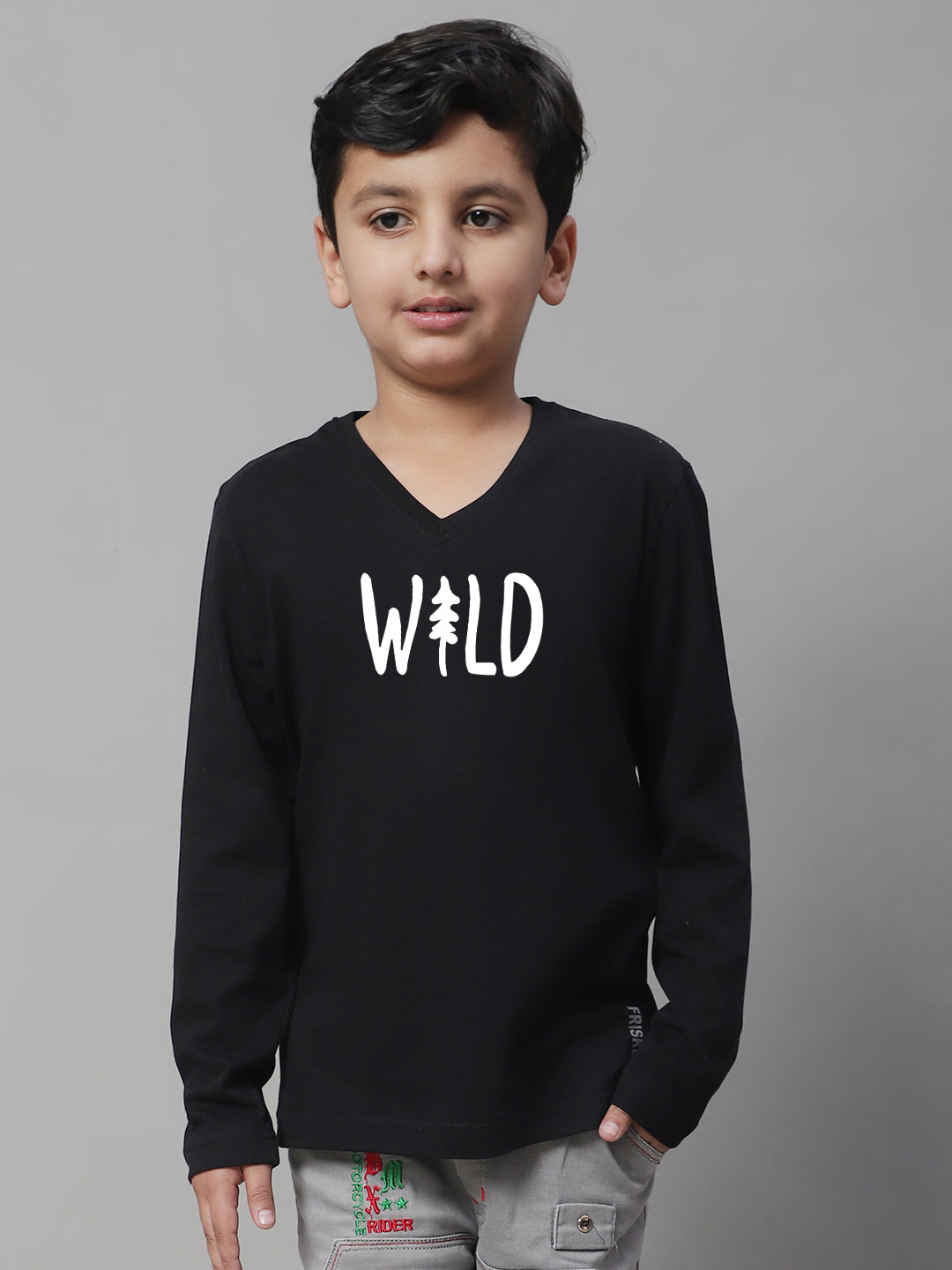 Boys Wild Full Sleeves Printed T-Shirt - Friskers
