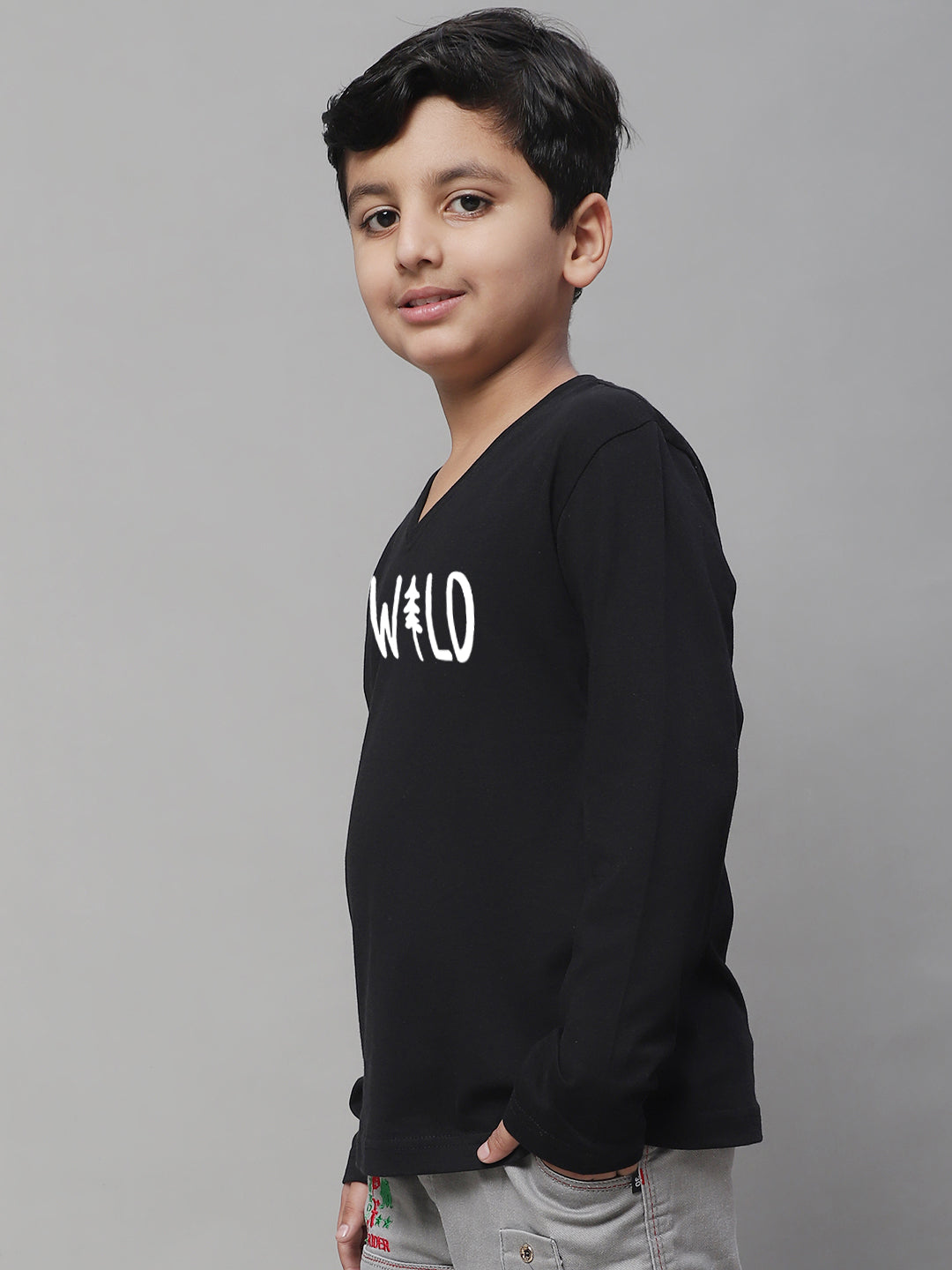 Boys Wild Full Sleeves Printed T-Shirt - Friskers