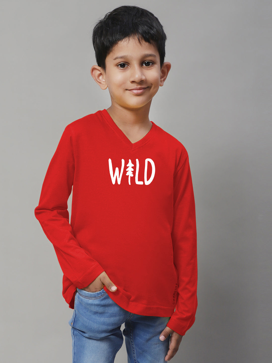 Boys Wild Full Sleeves Printed T-Shirt - Friskers