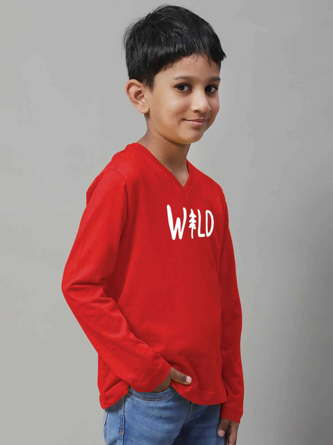 Boys Wild Full Sleeves Printed T-Shirt - Friskers