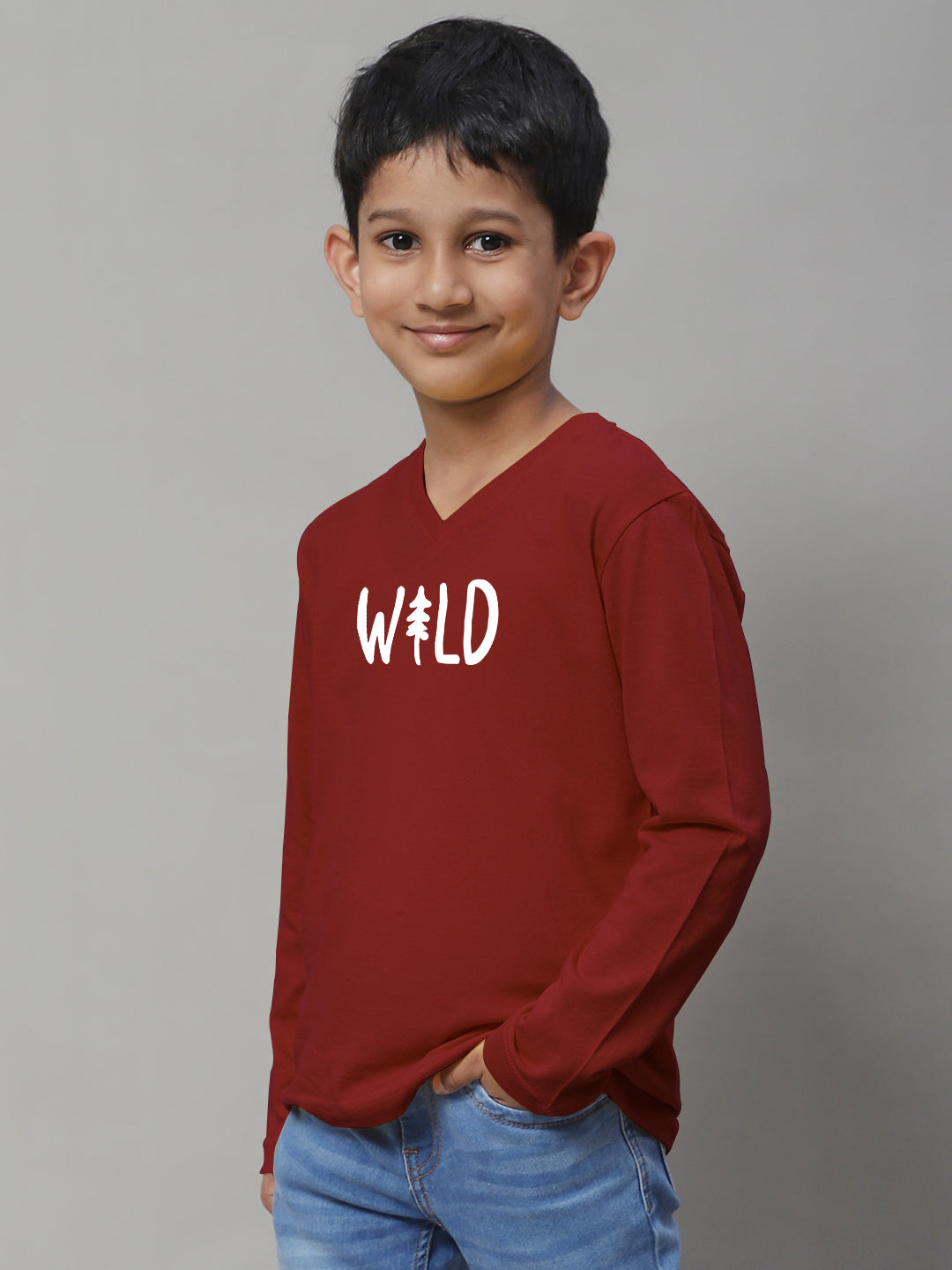 Boys Wild Full Sleeves Printed T-Shirt - Friskers