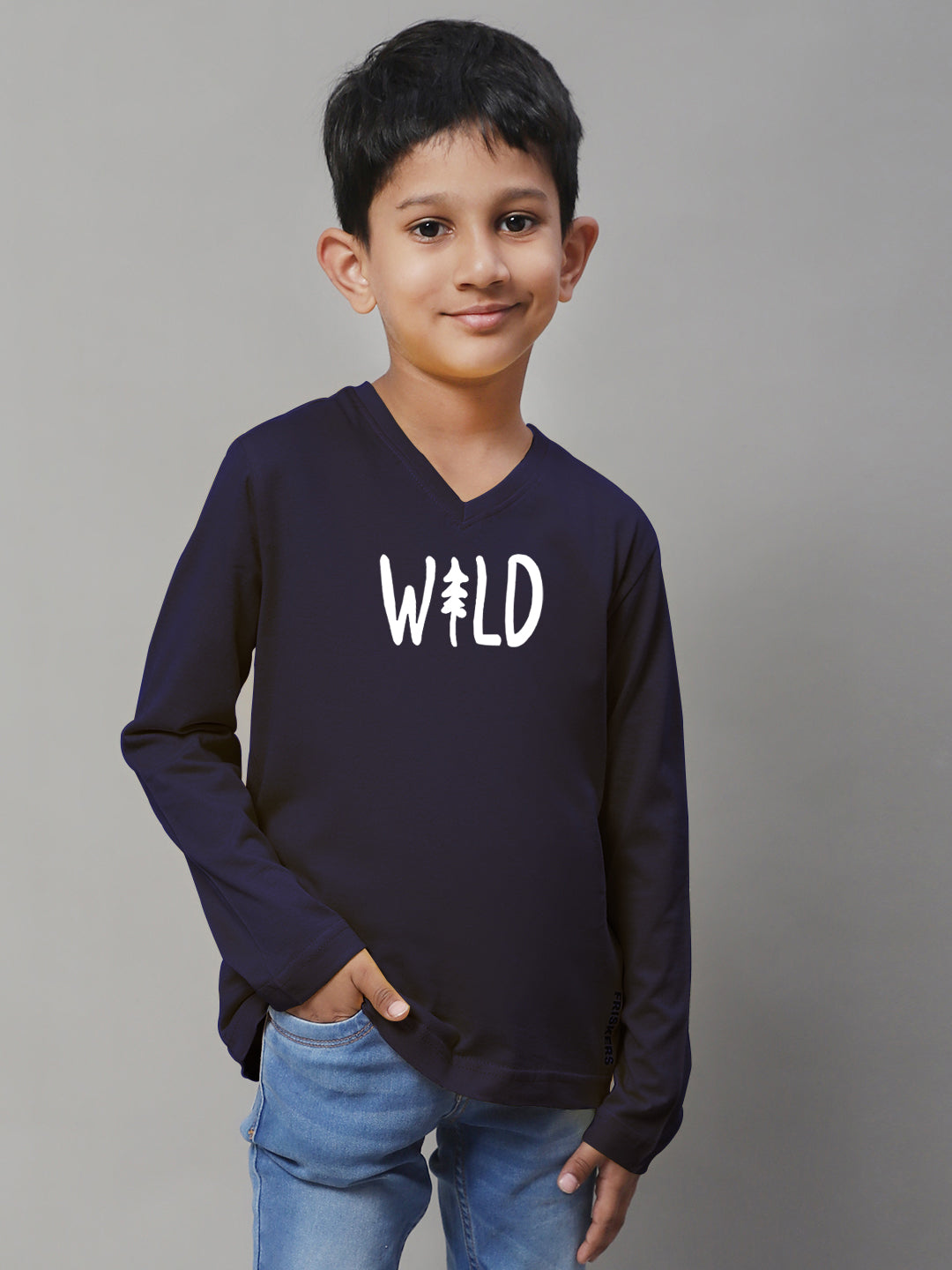 Boys Wild Full Sleeves Printed T-Shirt - Friskers