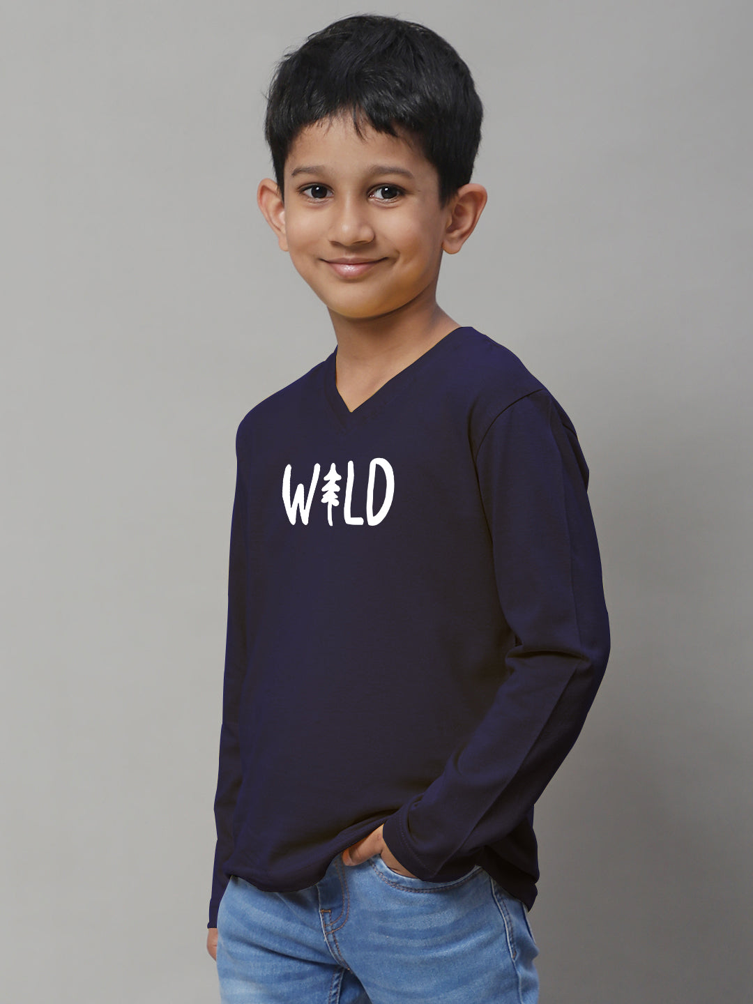Boys Wild Full Sleeves Printed T-Shirt - Friskers