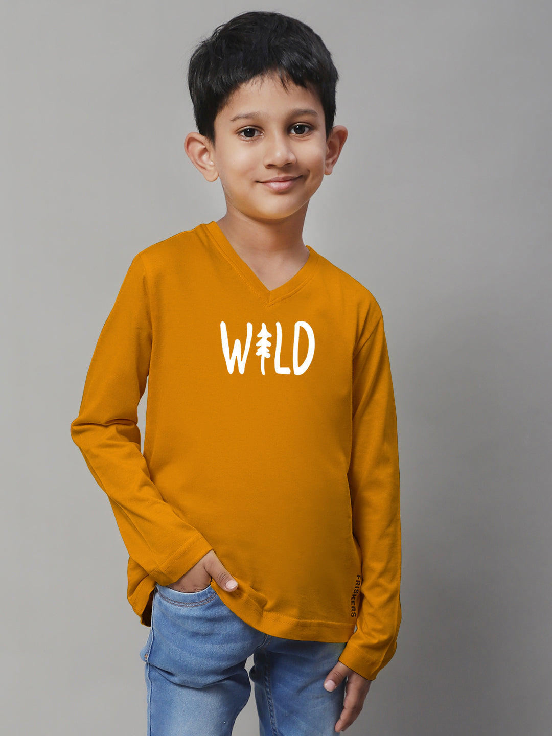 Boys Wild Full Sleeves Printed T-Shirt - Friskers