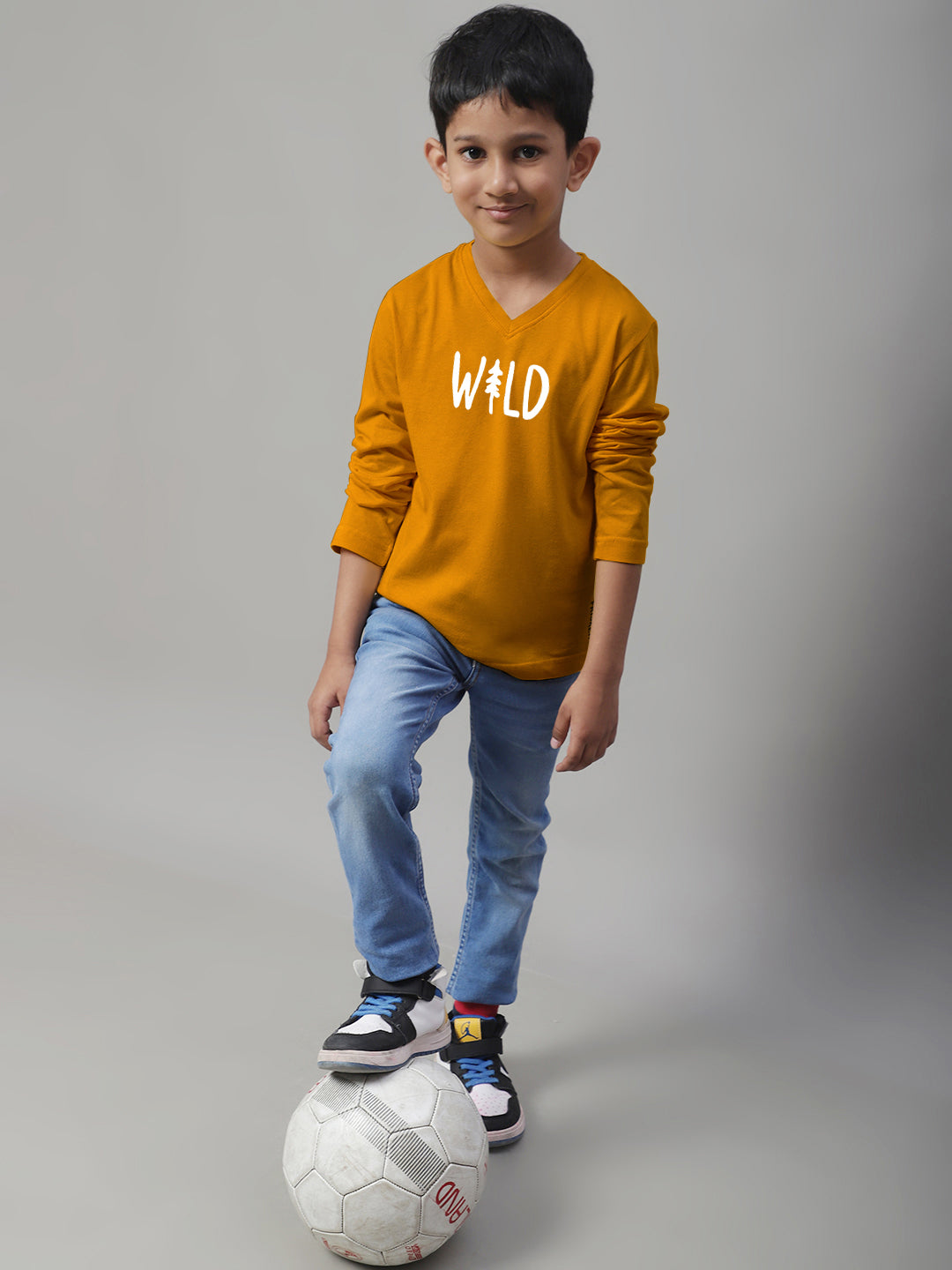 Boys Wild Full Sleeves Printed T-Shirt - Friskers