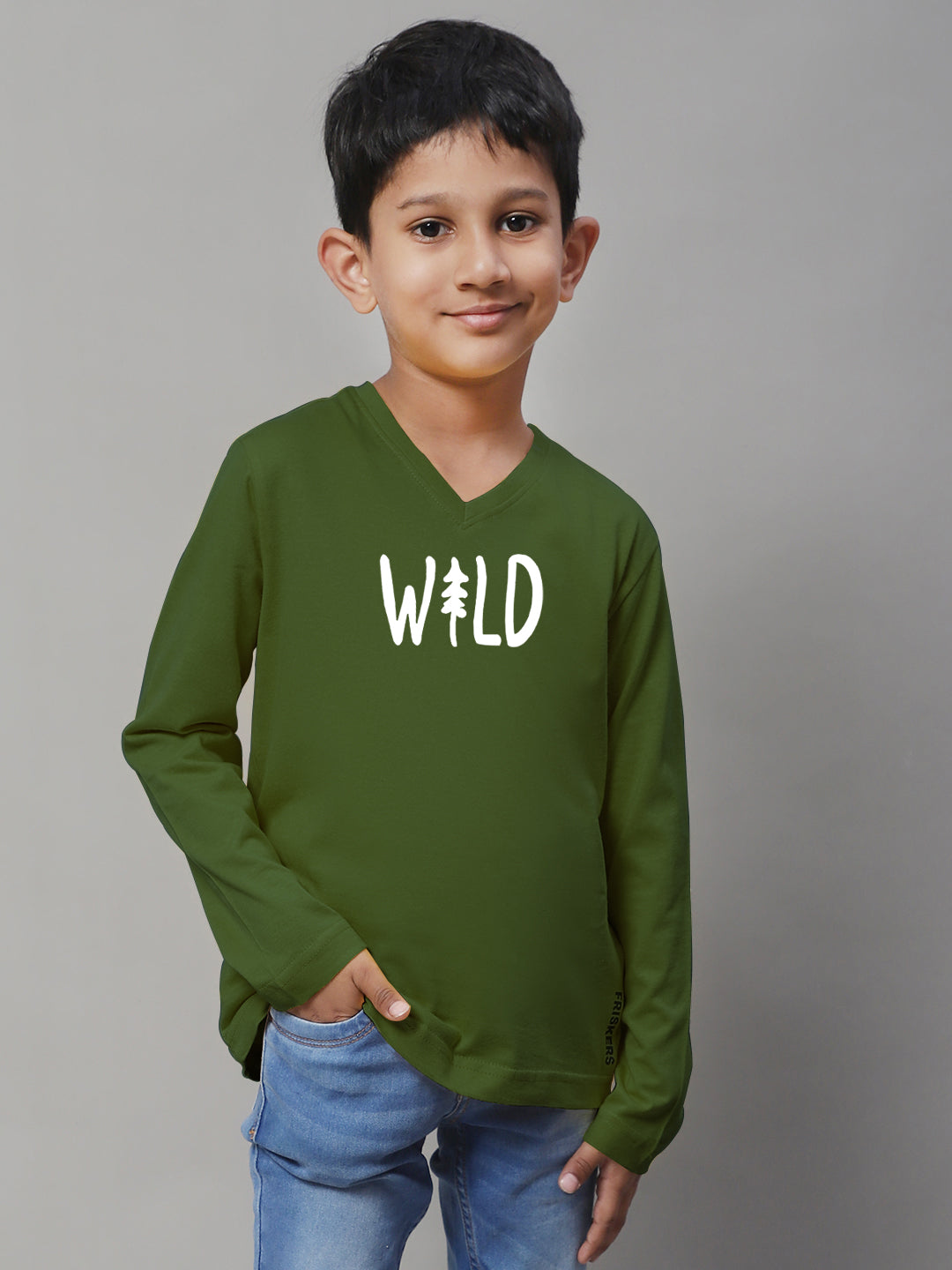 Boys Wild Full Sleeves Printed T-Shirt - Friskers