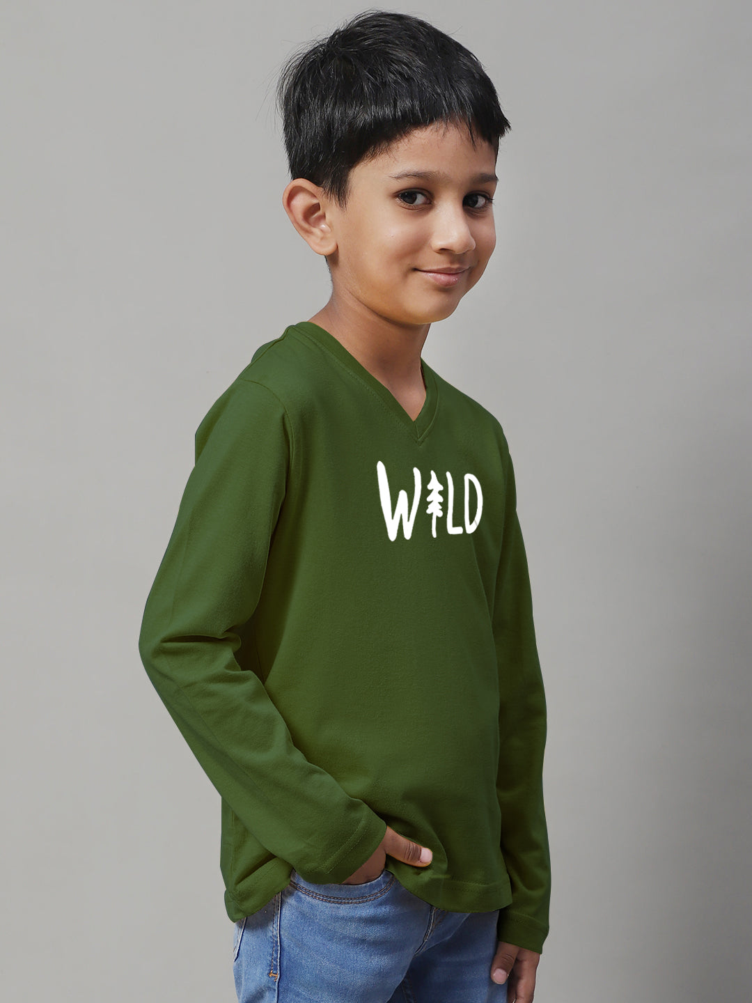Boys Wild Full Sleeves Printed T-Shirt - Friskers