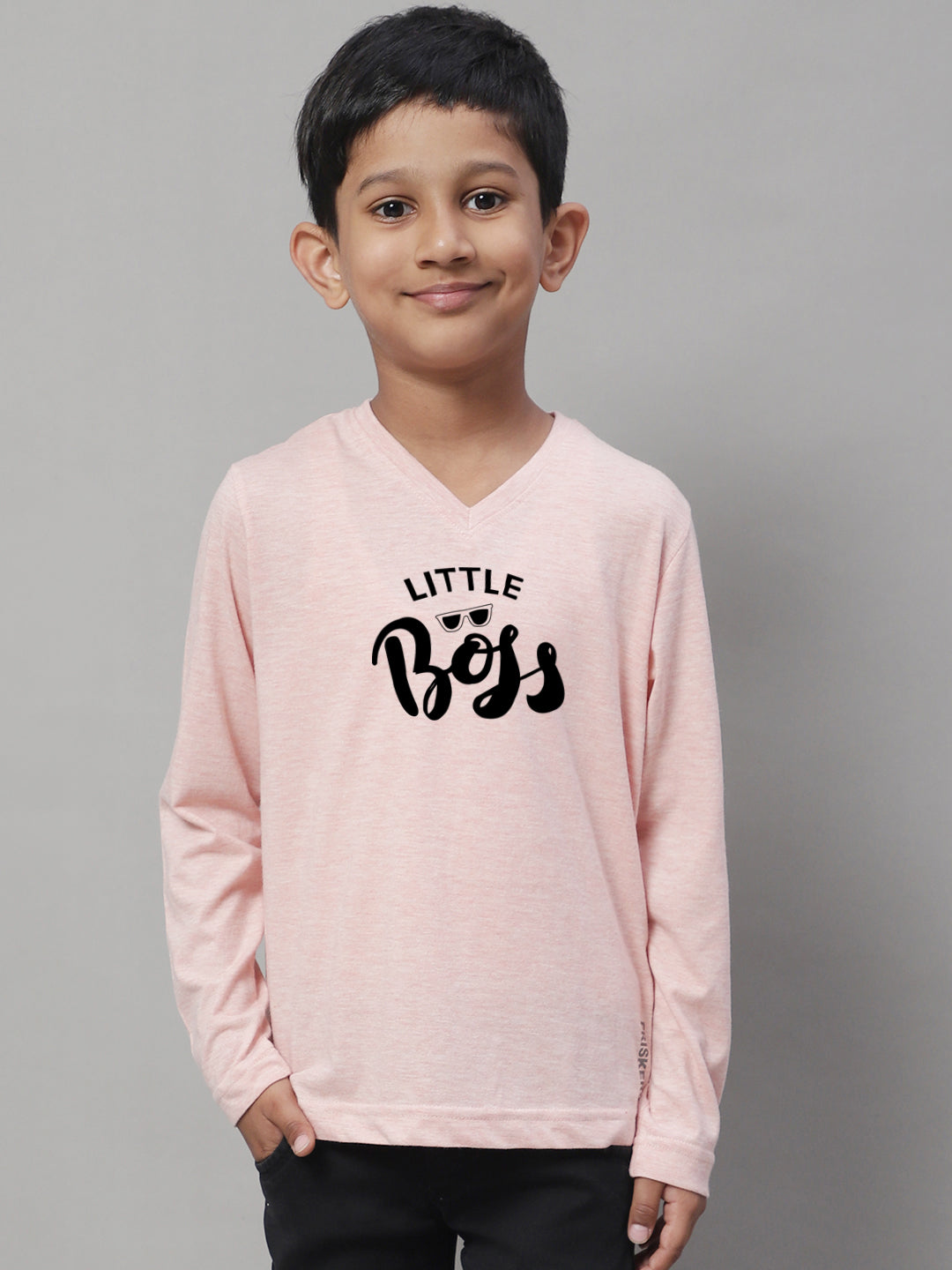 Boys Little Boss Casual Fit Printed T-Shirt - Friskers