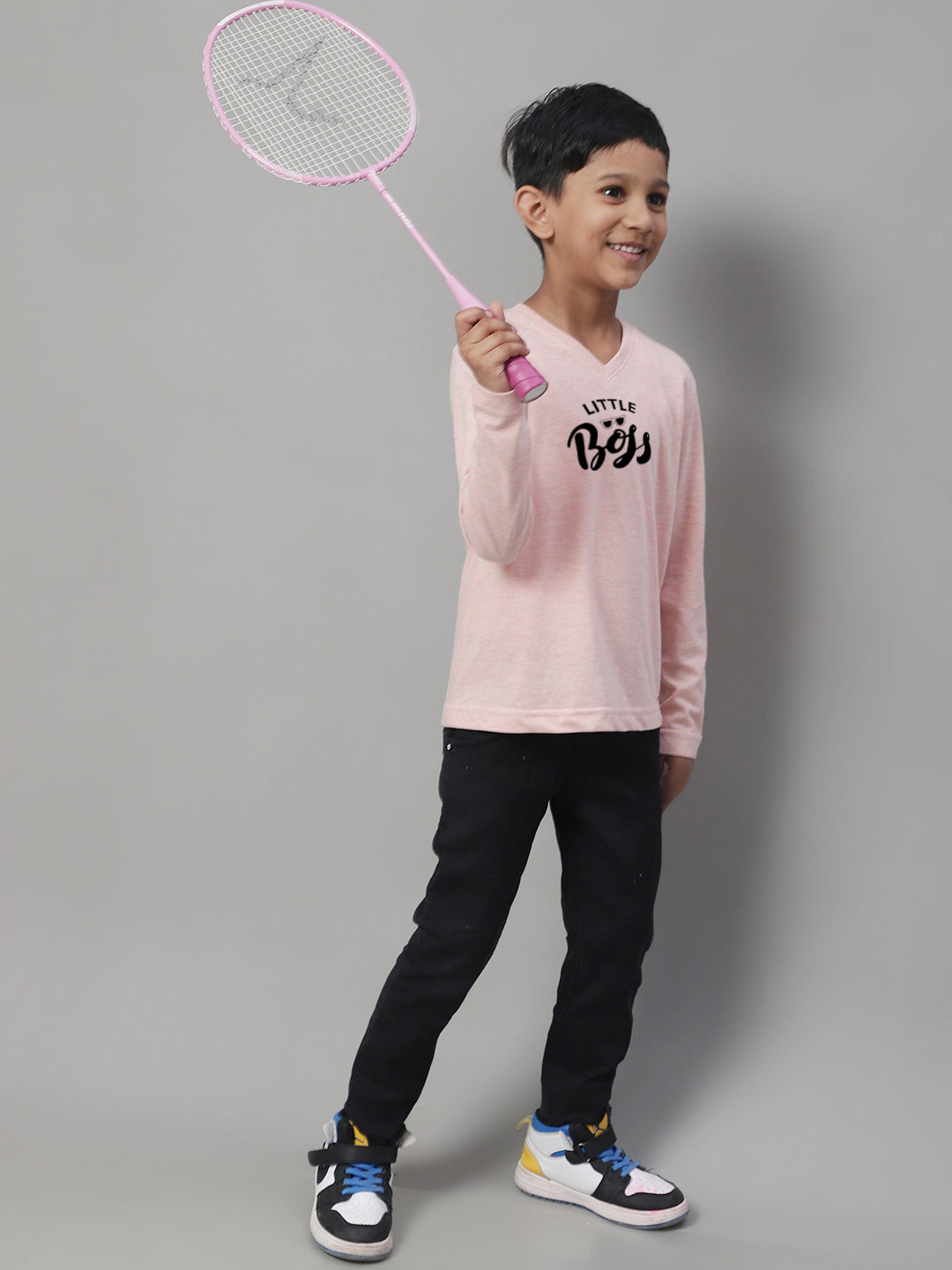 Boys Little Boss Casual Fit Printed T-Shirt - Friskers