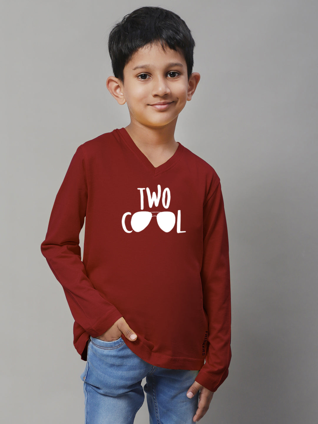Boys Two Cool Full Sleeves Printed T-Shirt - Friskers