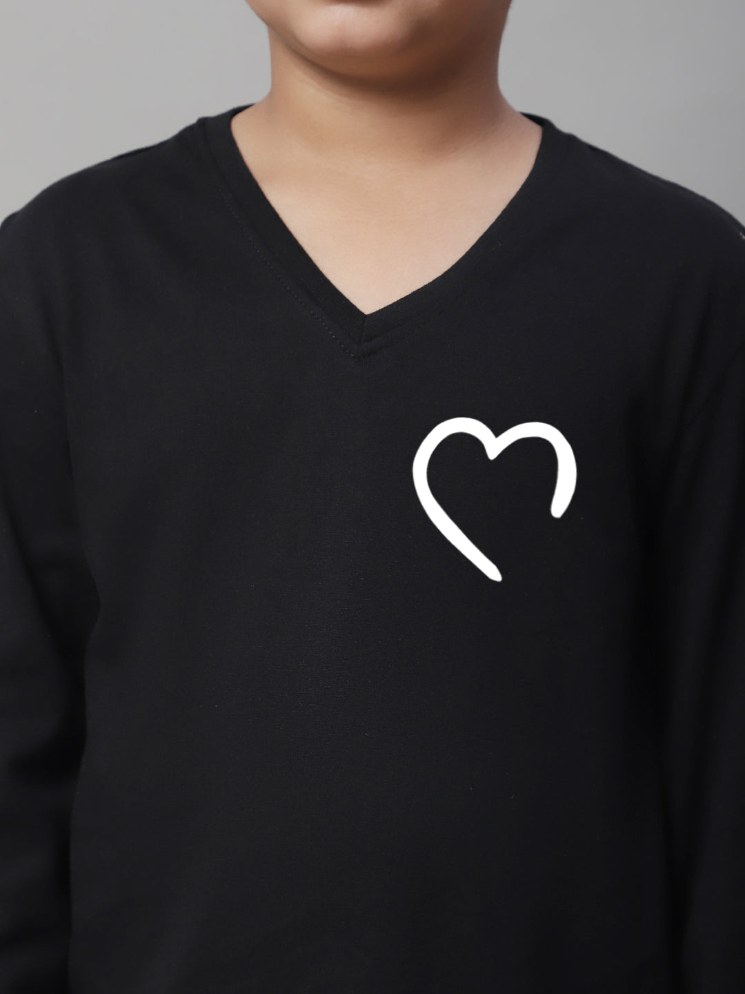 Boys Heart Full Sleeves Printed T-Shirt - Friskers