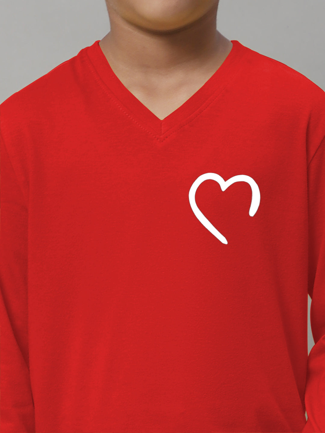 Boys Heart Full Sleeves Printed T-Shirt - Friskers