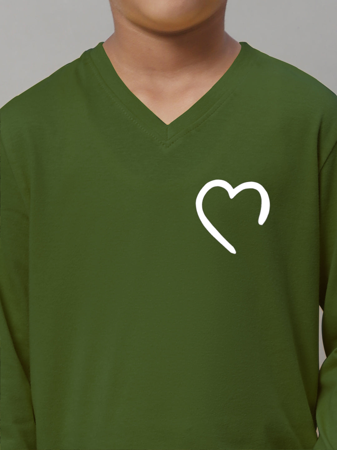 Boys Heart Full Sleeves Printed T-Shirt - Friskers