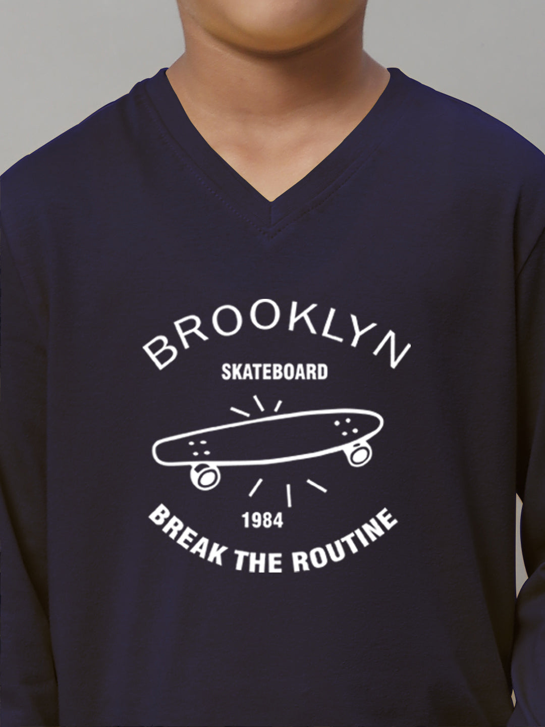 Boys Brooklyn Full Sleeves Printed T-Shirt - Friskers