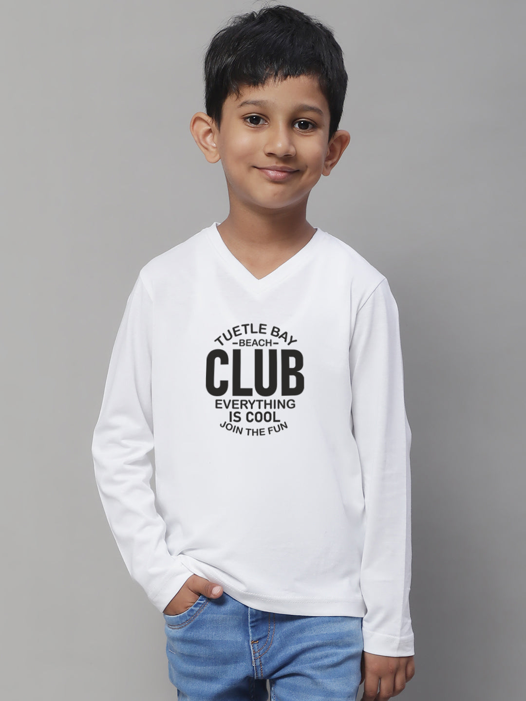 Boys Club Full Sleeves Printed T-Shirt - Friskers