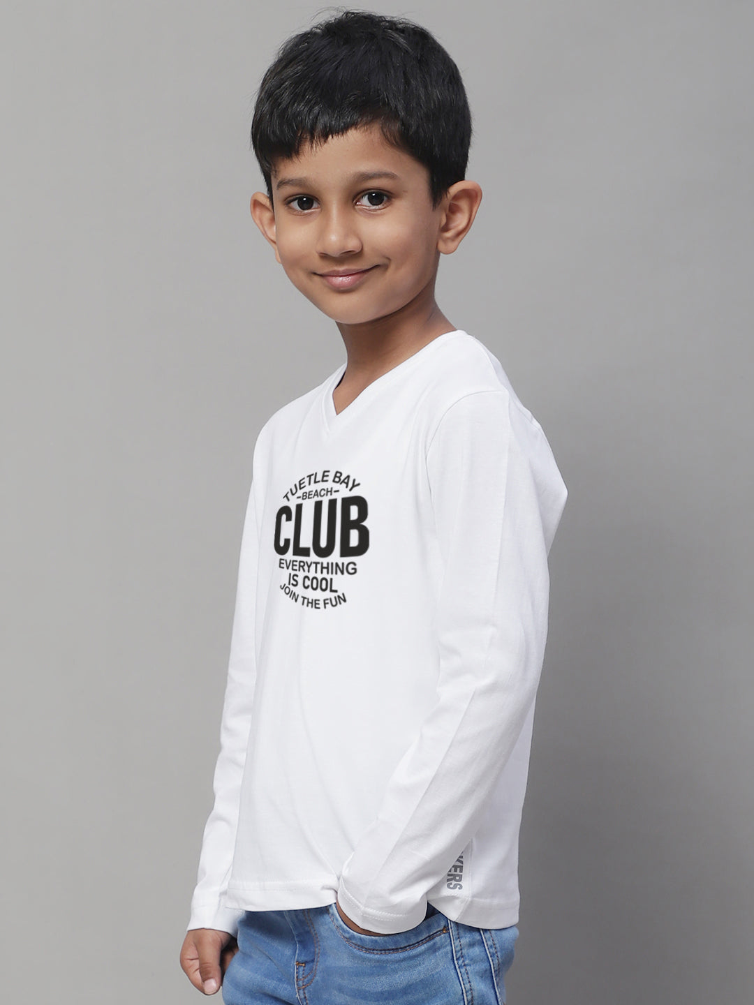 Boys Club Full Sleeves Printed T-Shirt - Friskers