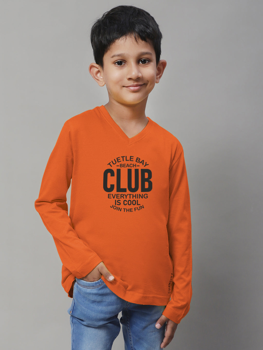 Boys Club Full Sleeves Printed T-Shirt - Friskers