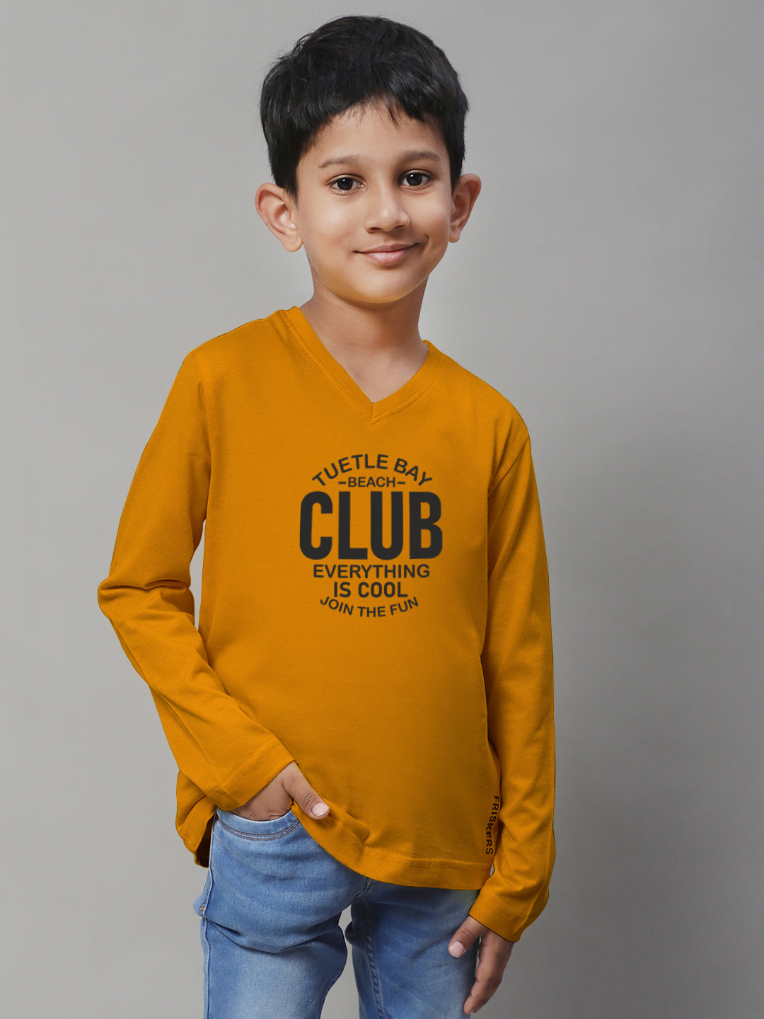 Boys Club Full Sleeves Printed T-Shirt - Friskers