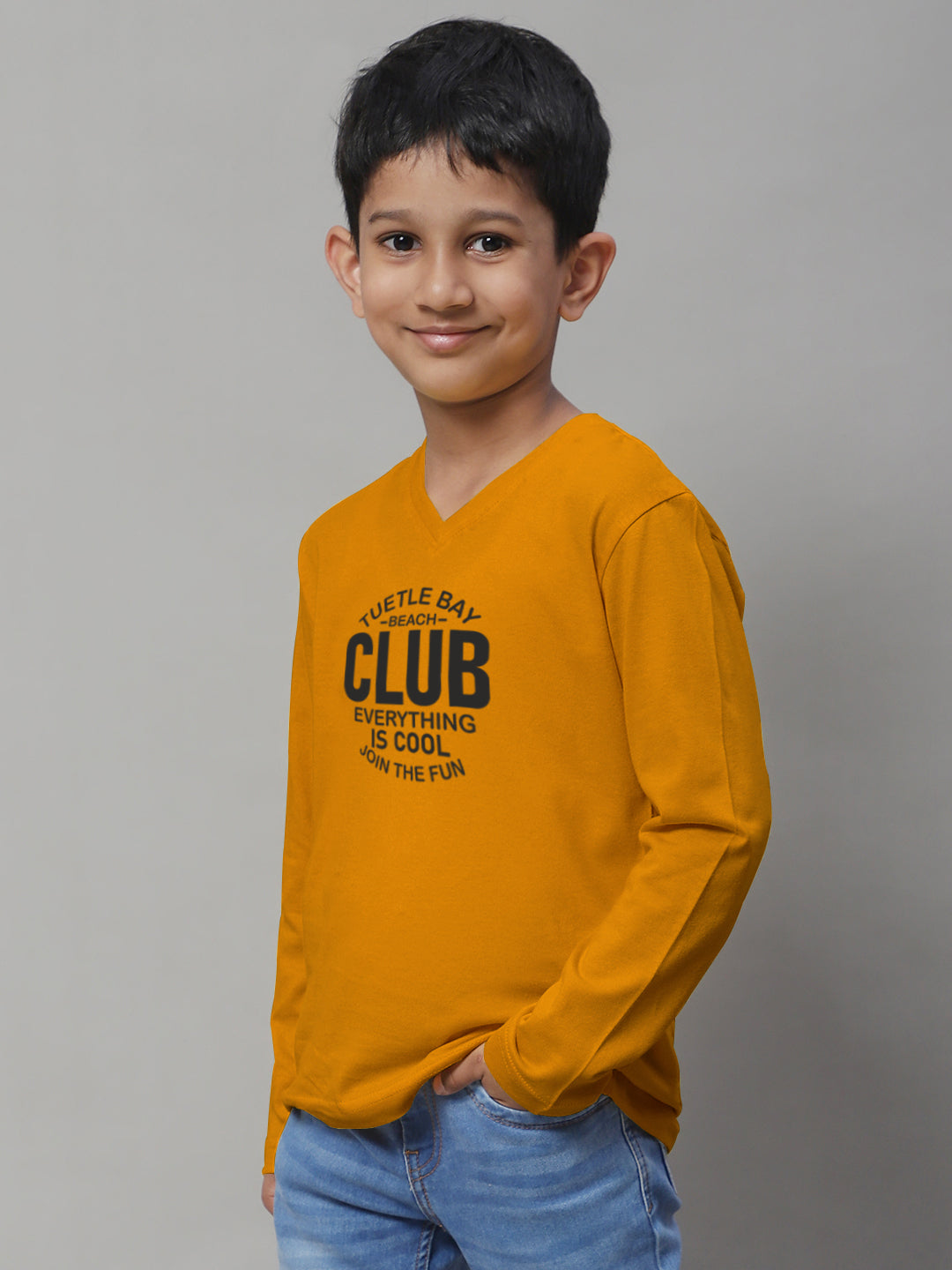 Boys Club Full Sleeves Printed T-Shirt - Friskers