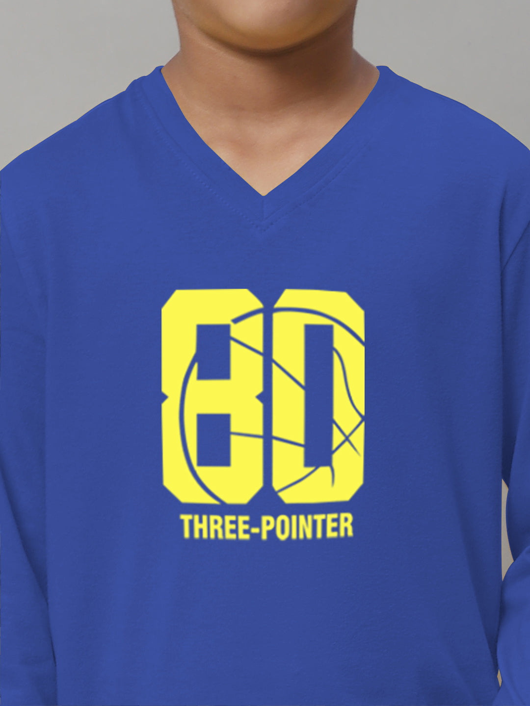 Boys Three Pointer Full Sleeves Printed T-Shirt - Friskers