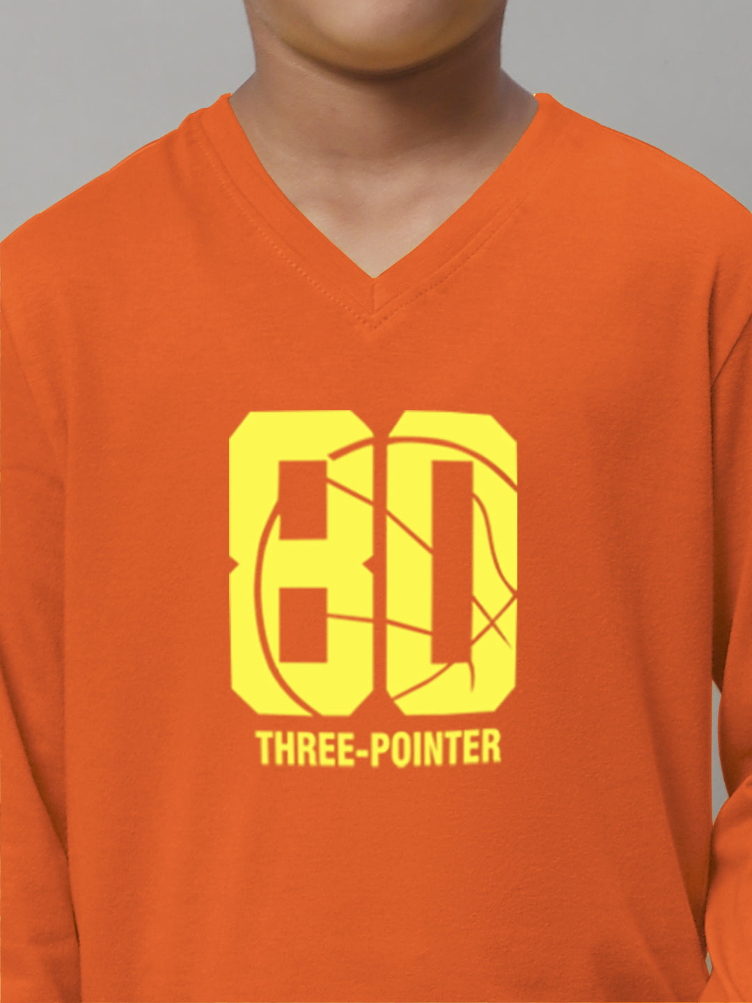 Boys Three Pointer Full Sleeves Printed T-Shirt - Friskers