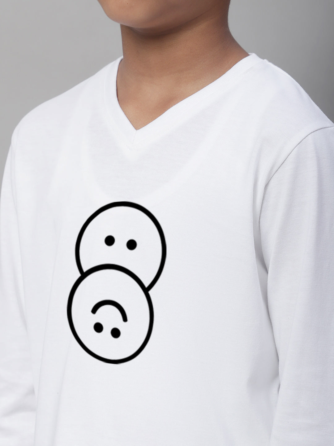 Boys Smiley Full Sleeves Printed T-Shirt - Friskers