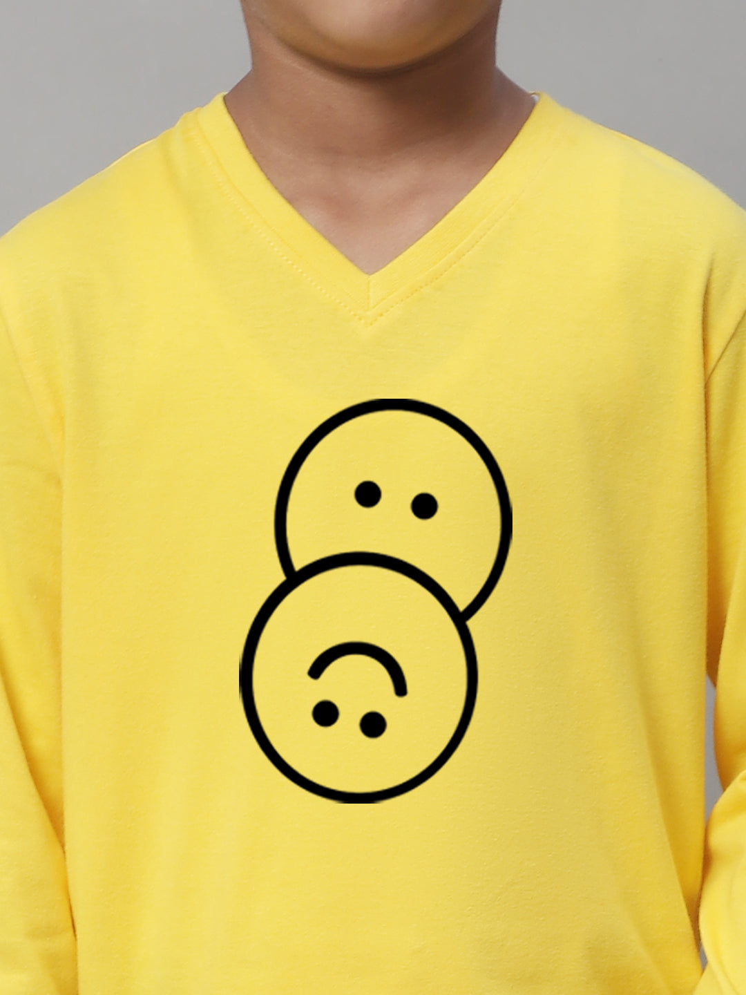 Boys Smiley Full Sleeves Printed T-Shirt - Friskers