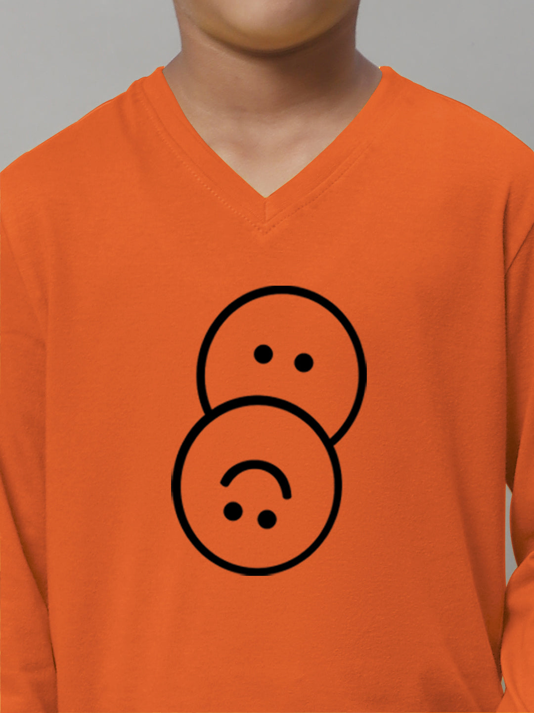 Boys Smiley Full Sleeves Printed T-Shirt - Friskers