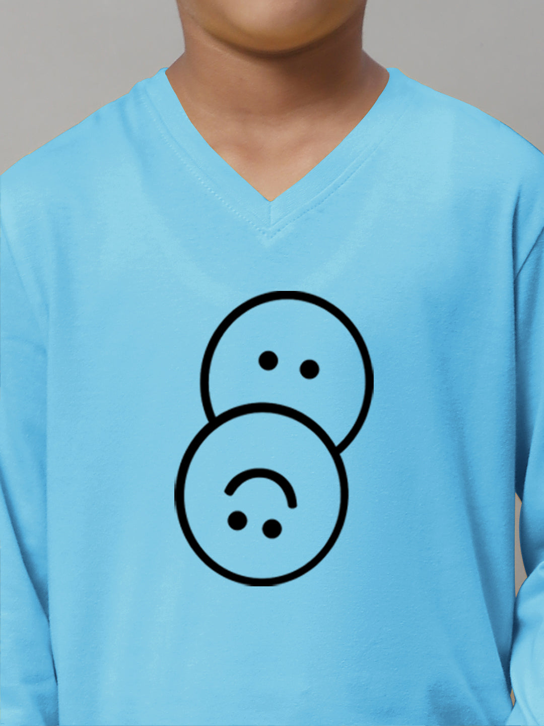 Boys Smiley Full Sleeves Printed T-Shirt - Friskers