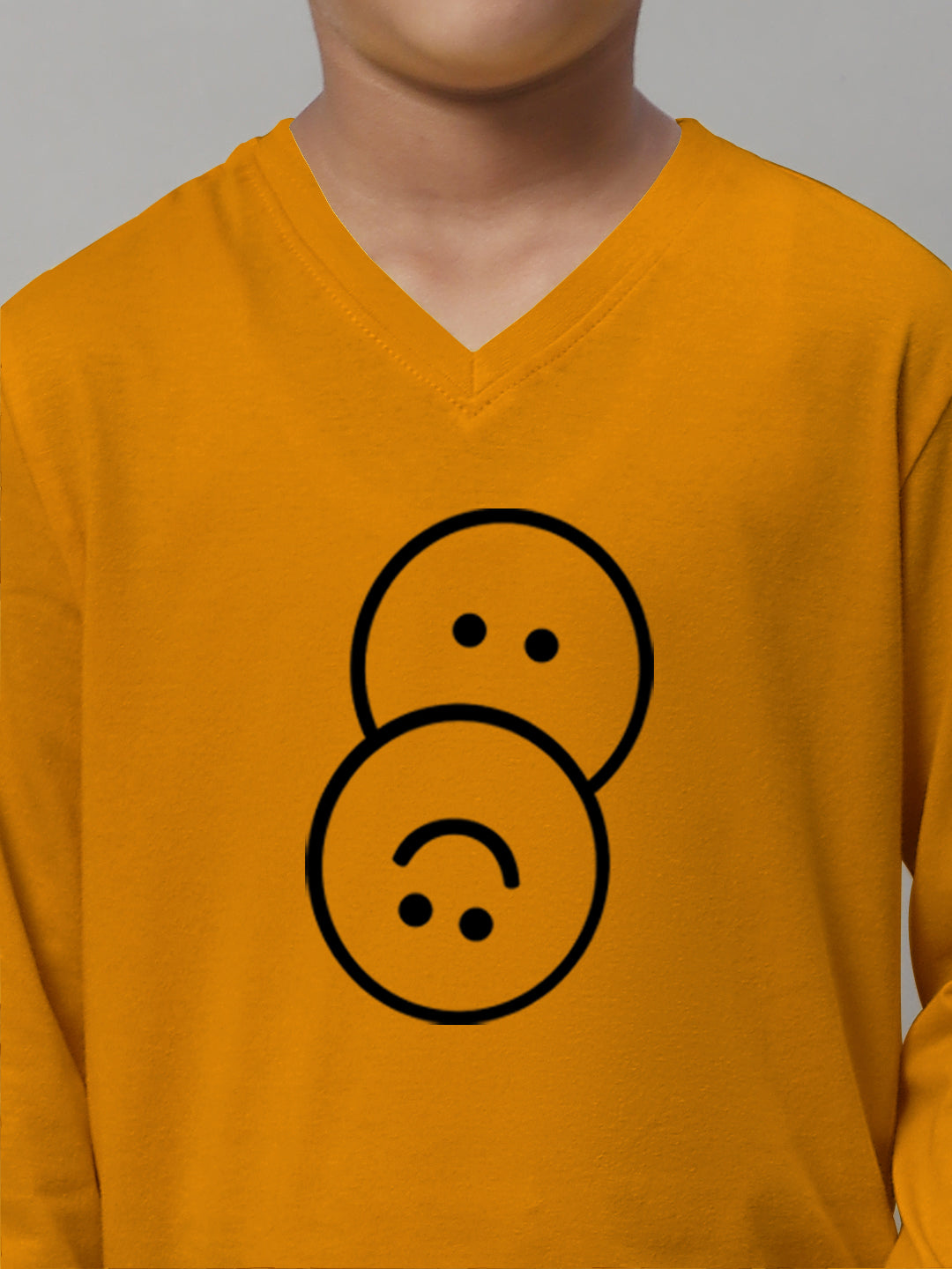 Boys Smiley Full Sleeves Printed T-Shirt - Friskers