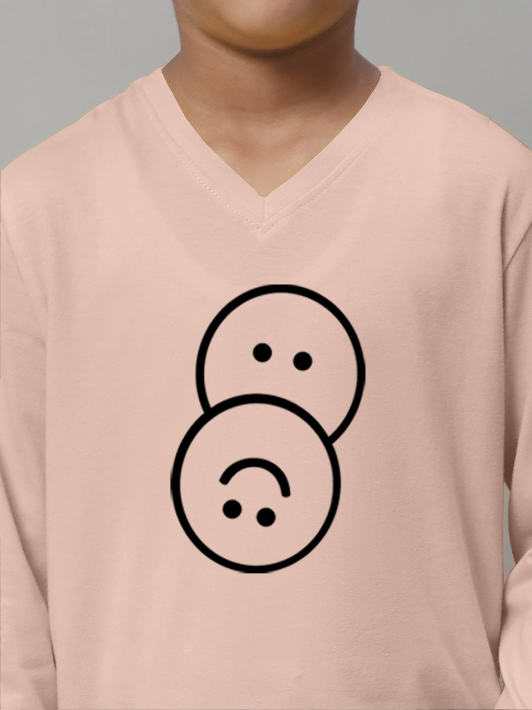 Boys Smiley Full Sleeves Printed T-Shirt - Friskers