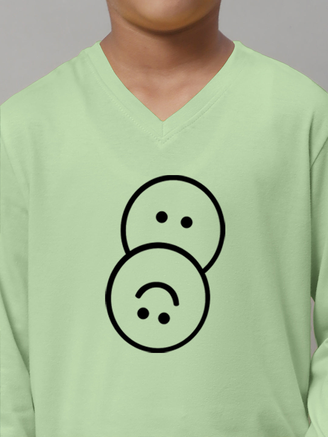 Boys Smiley Full Sleeves Printed T-Shirt - Friskers