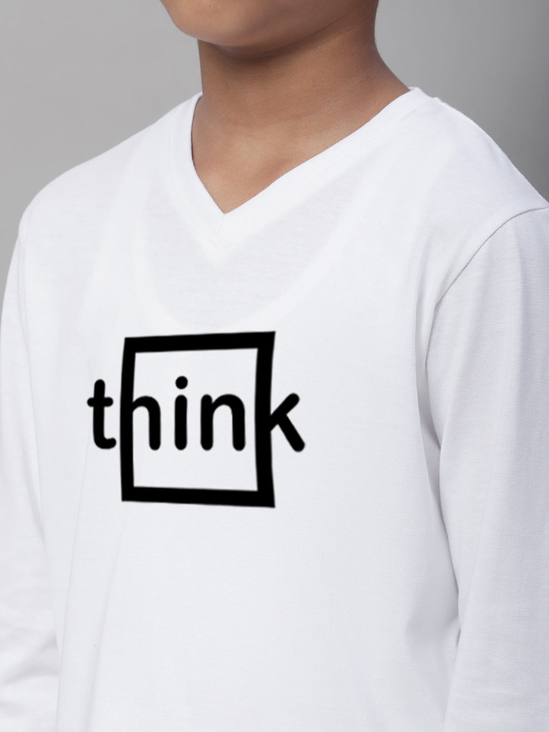 Boys Think Full Sleeves Printed T-Shirt - Friskers