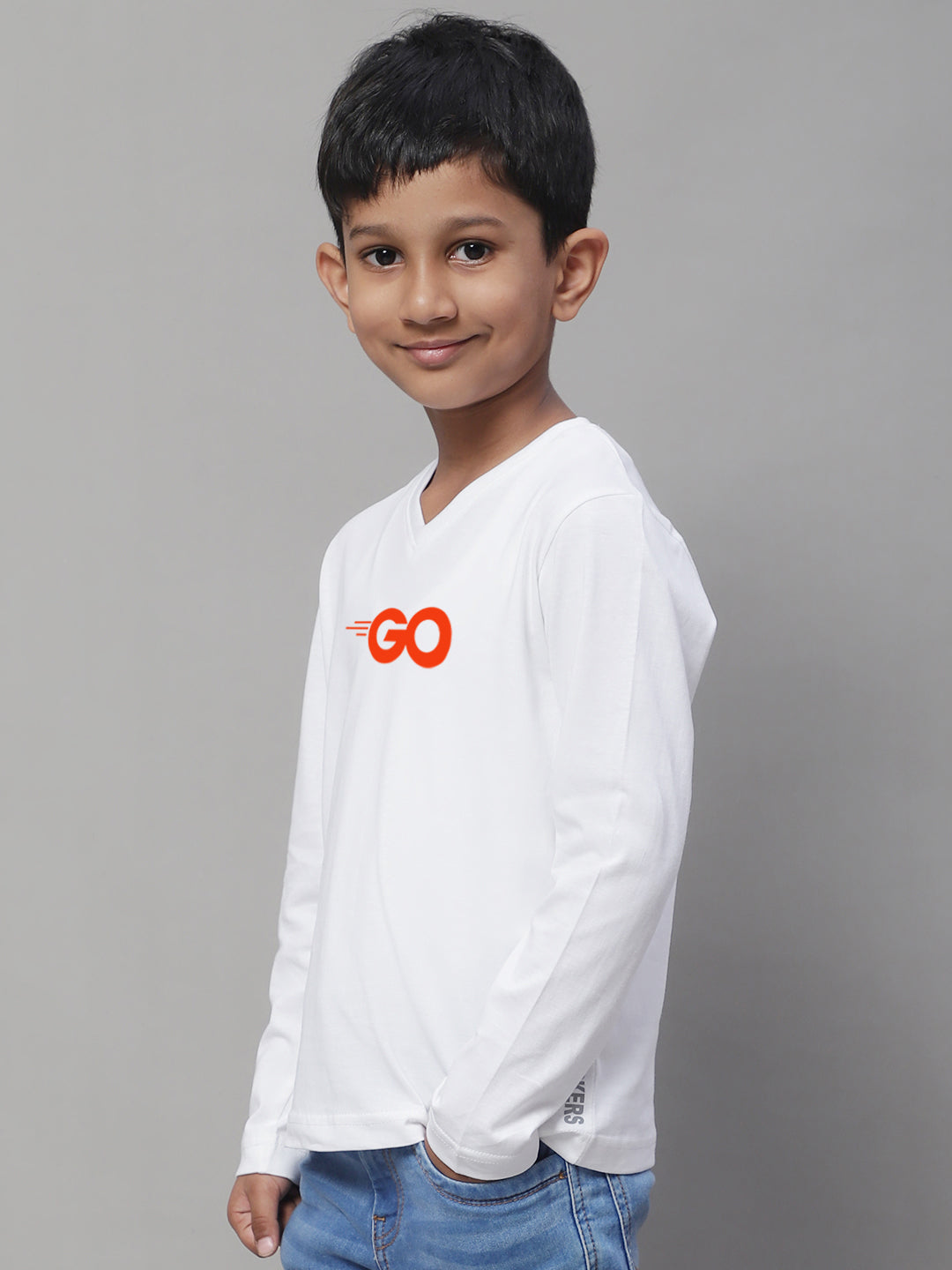 Boys Go Full Sleeves Printed T-Shirt - Friskers
