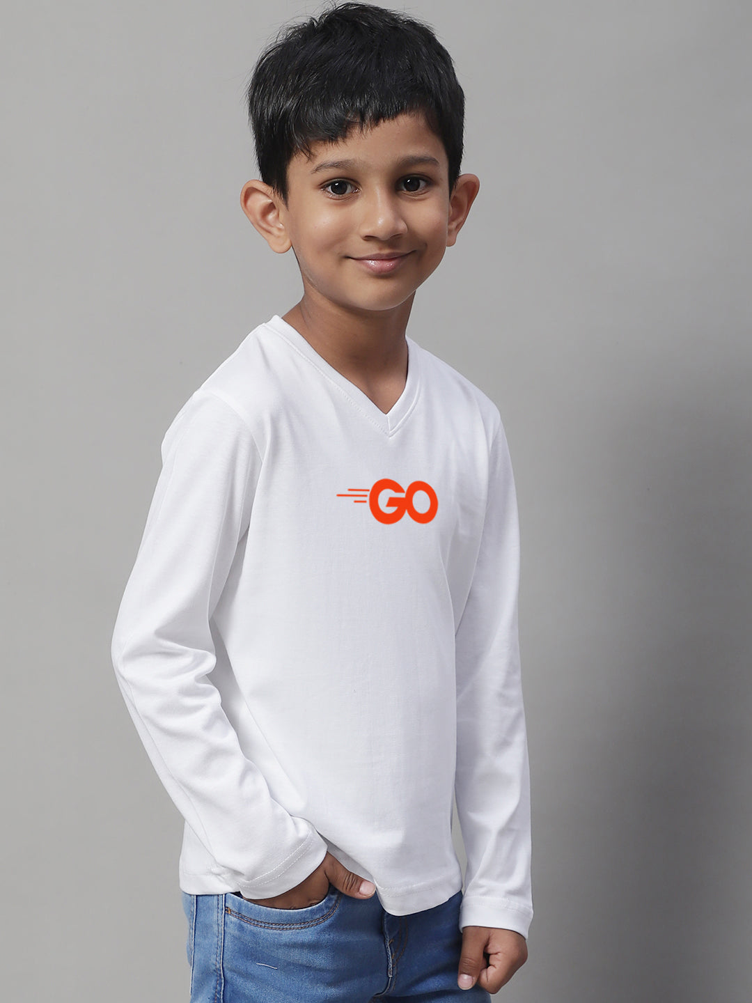 Boys Go Full Sleeves Printed T-Shirt - Friskers