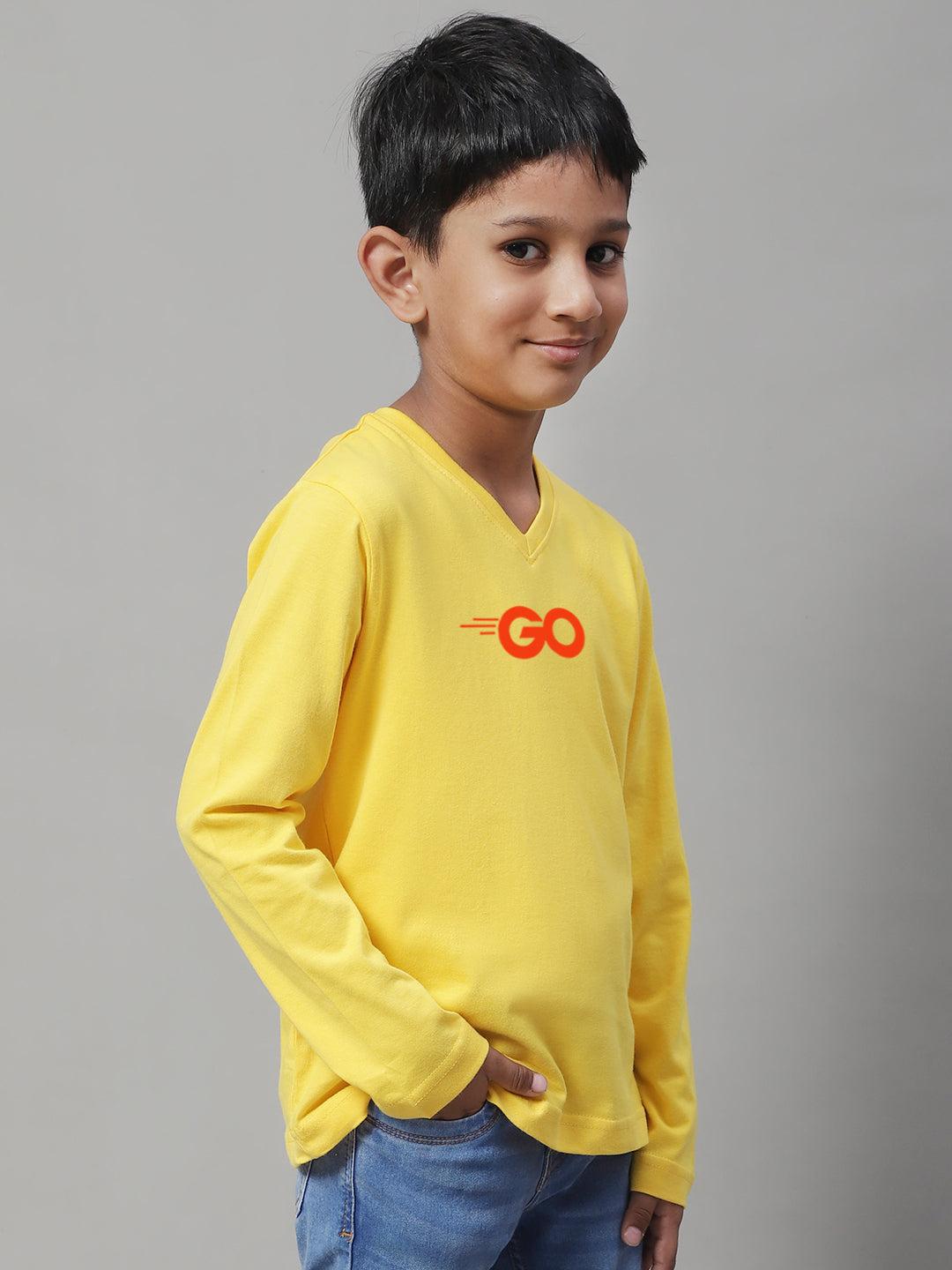 Boys Go Full Sleeves Printed T-Shirt - Friskers