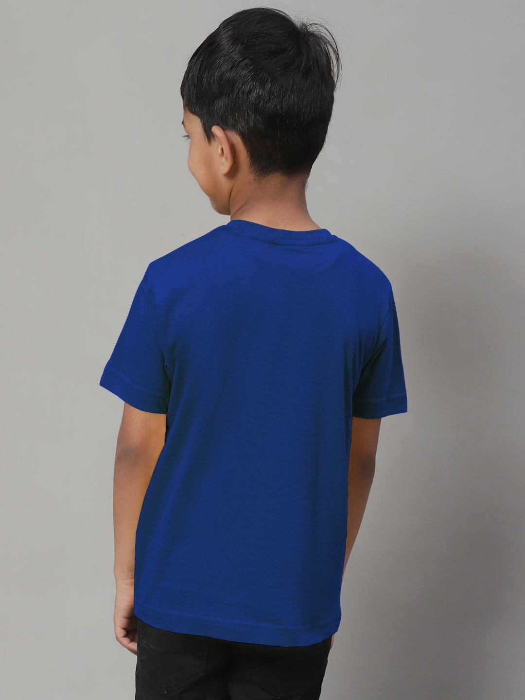 Boys V Neck Solid Pure Cotton 7-8Y T-Shirt - Friskers