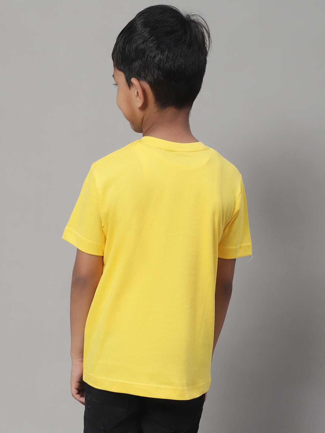 Boys V Neck Solid Pure Cotton 2-7Y T-Shirt - Friskers