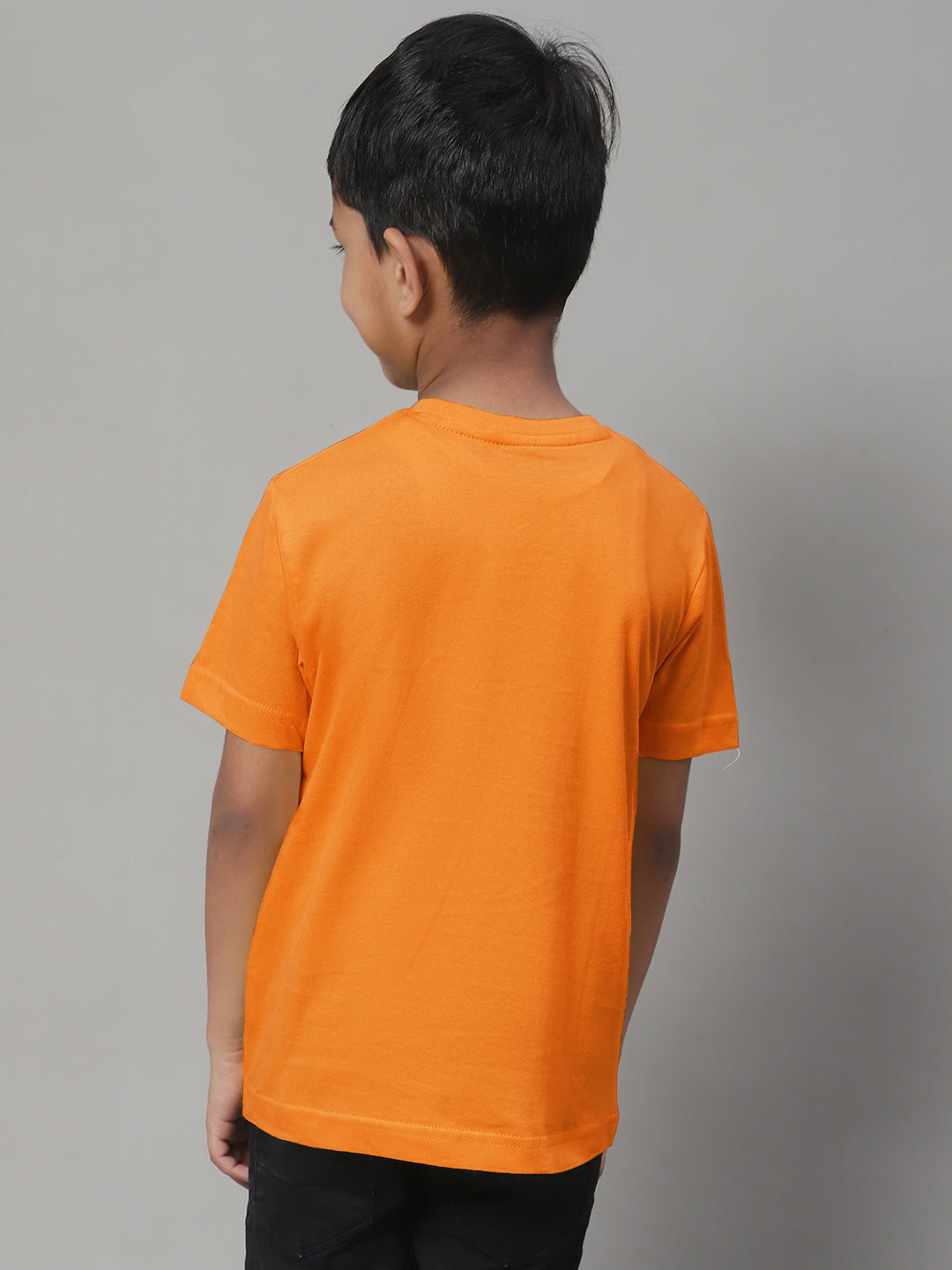 Boys V Neck Solid Pure Cotton 2-7Y T-Shirt - Friskers