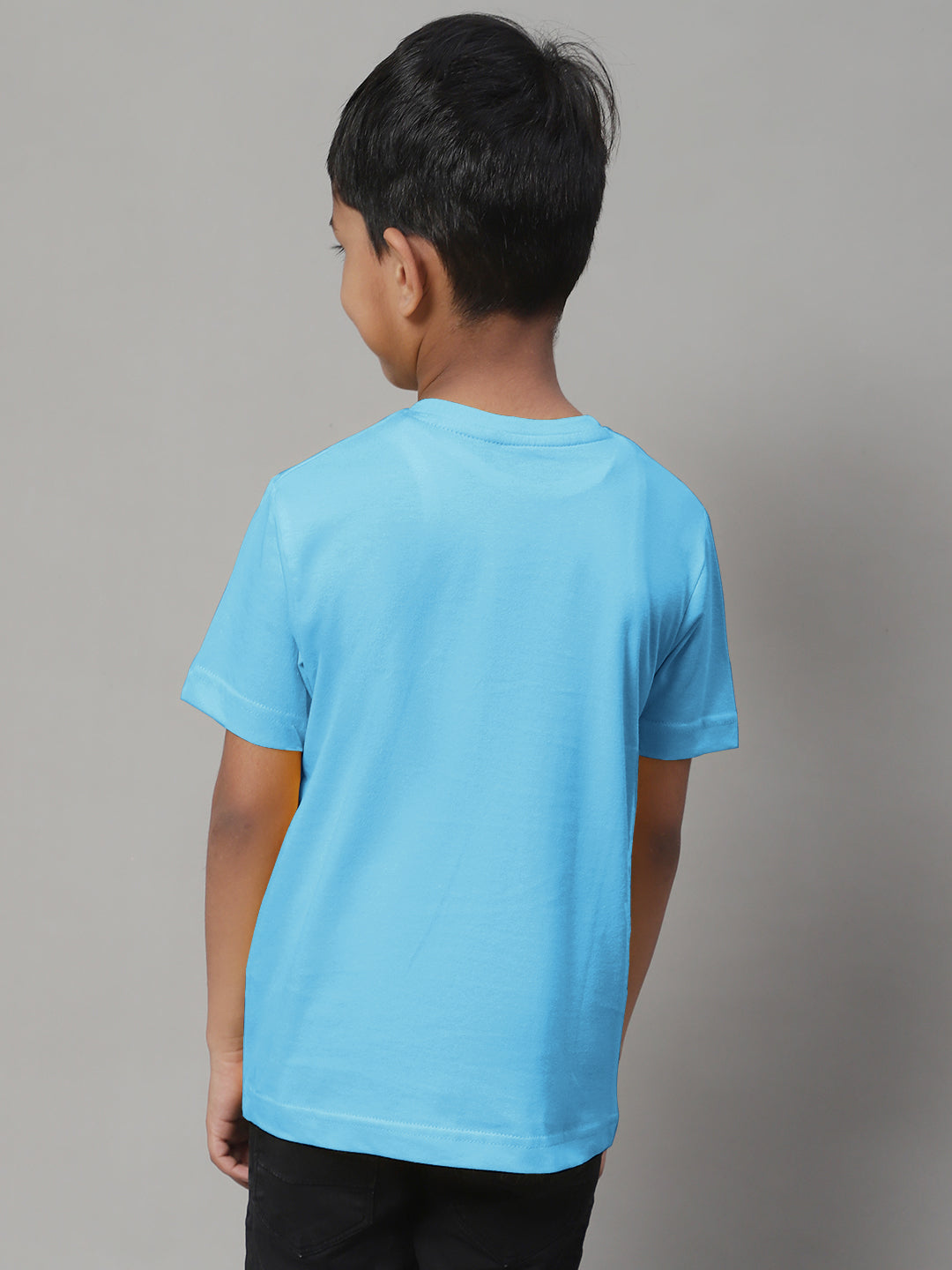 Boys V Neck Solid Pure Cotton 2-7Y T-Shirt - Friskers