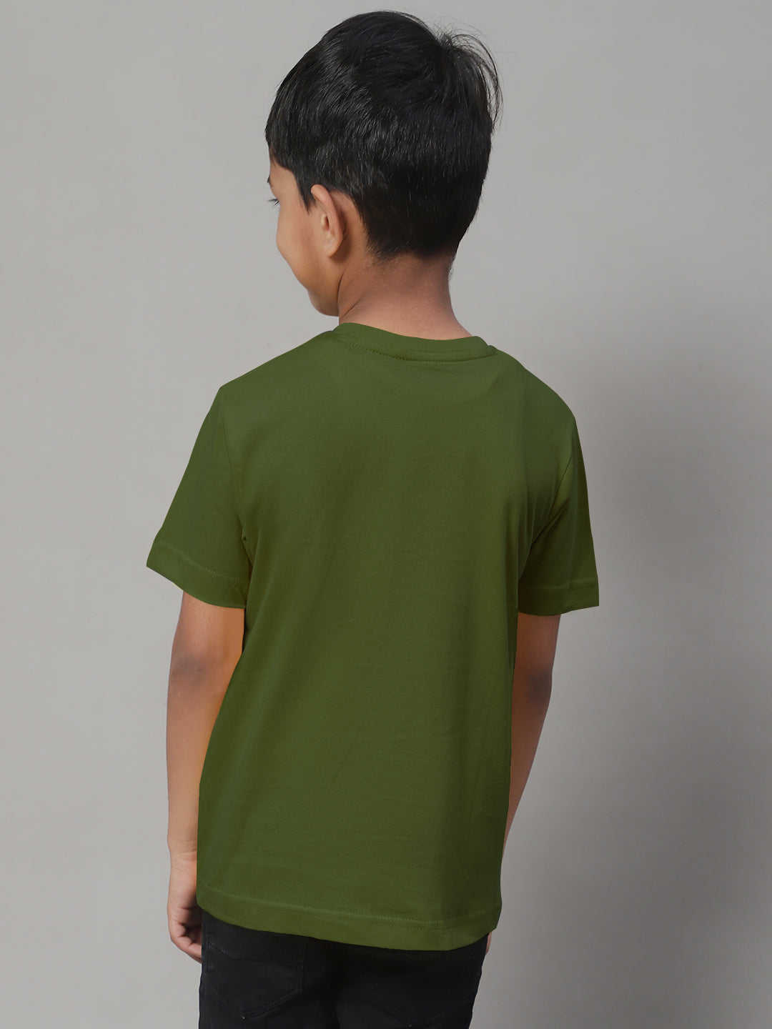 Boys V Neck Solid Pure Cotton 2-7Y T-Shirt - Friskers