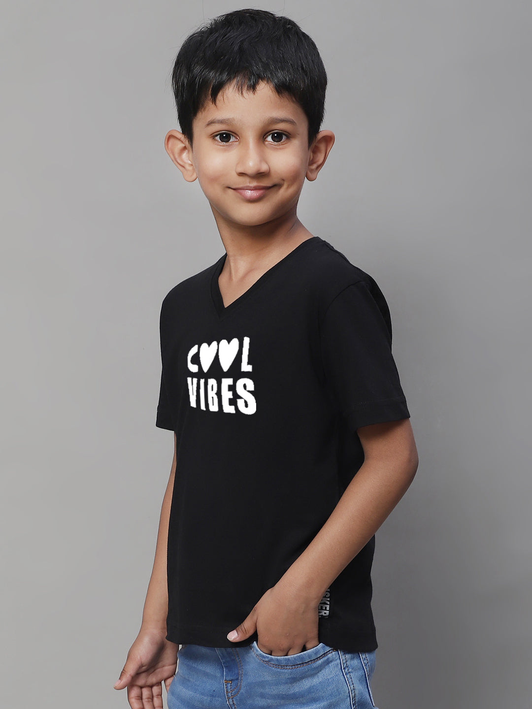 Boys Cool Vibes Half Sleeves Printed T-Shirt - Friskers