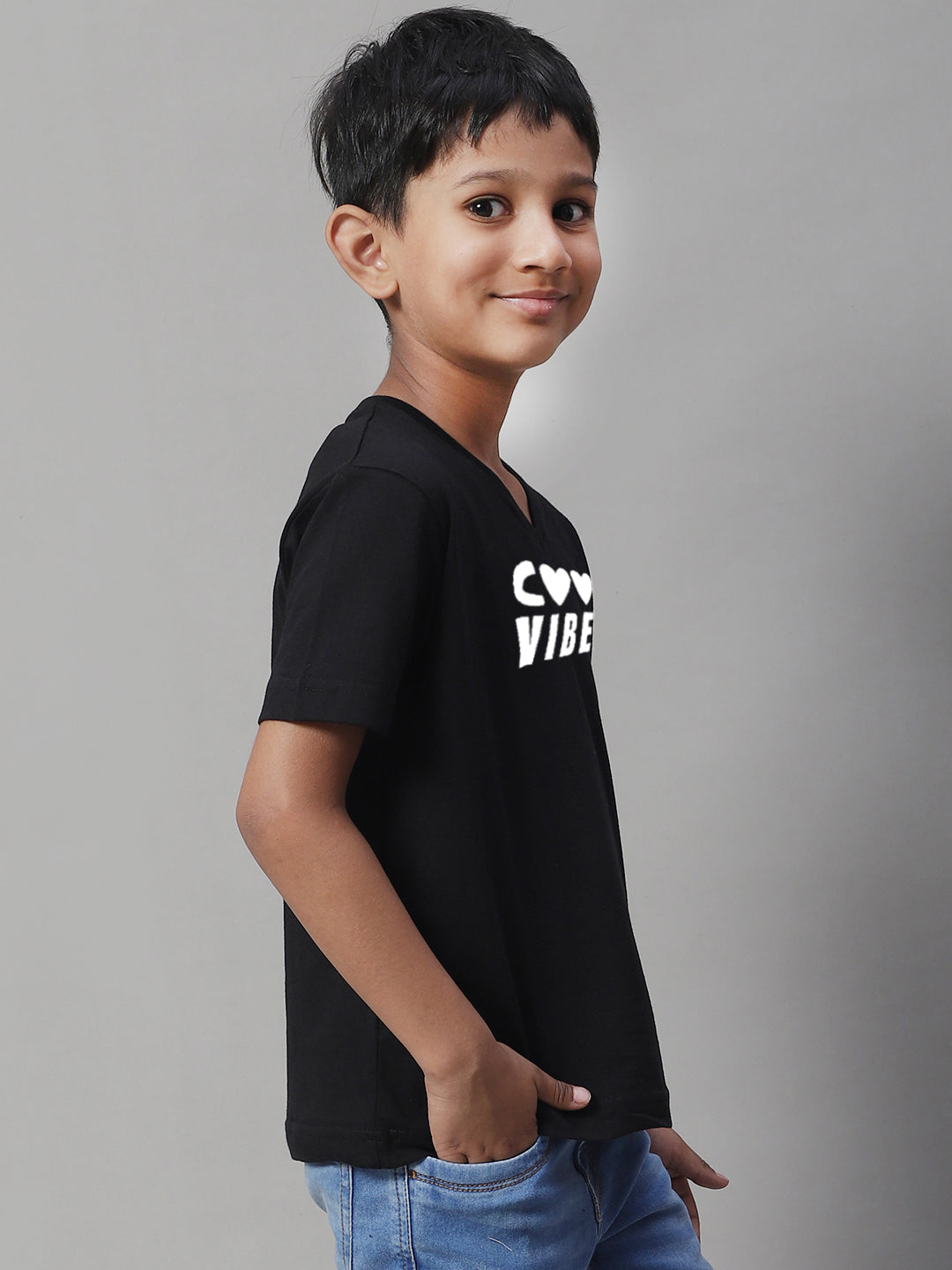 Boys Cool Vibes Half Sleeves Printed T-Shirt - Friskers